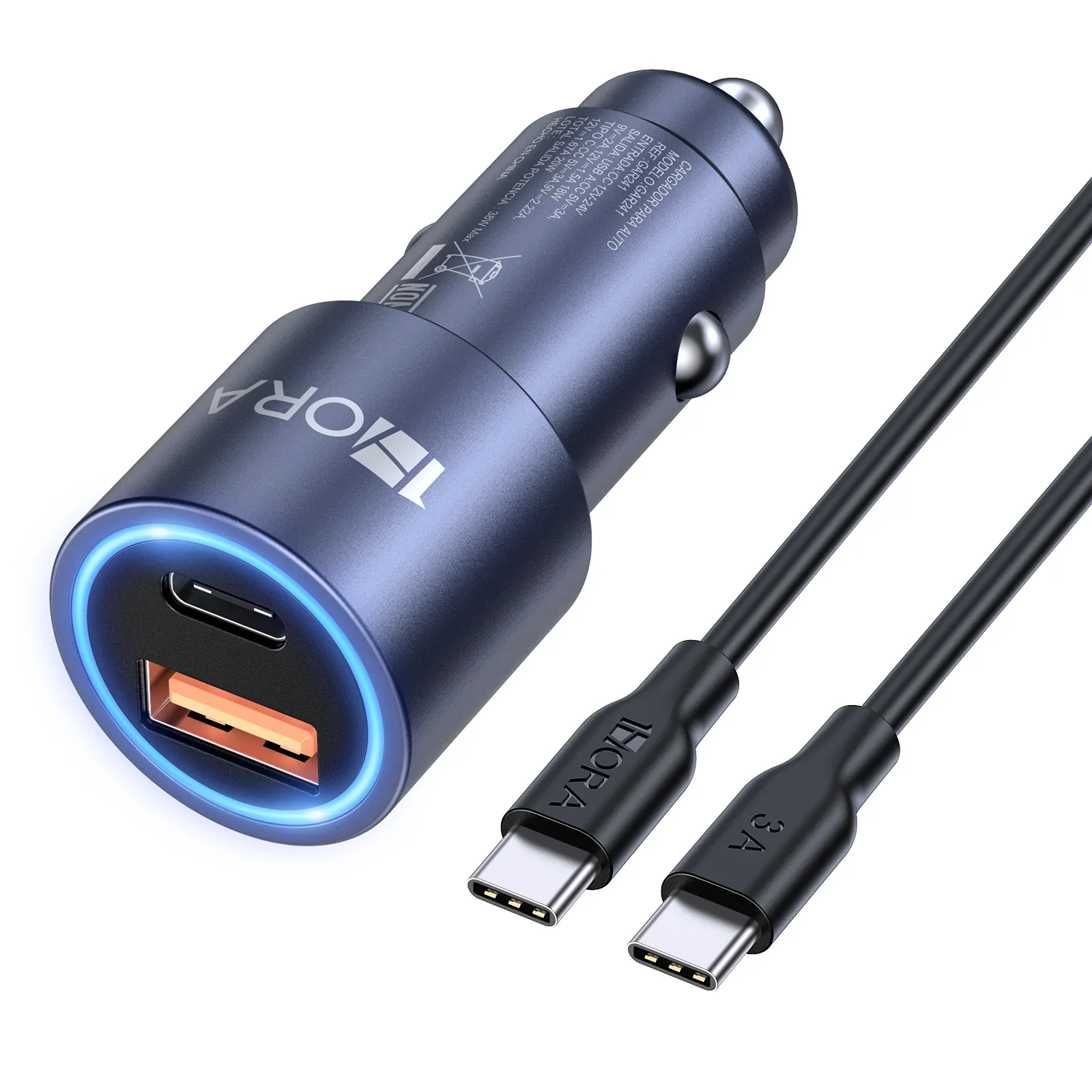 1Hora 18W Type-C Car Charger