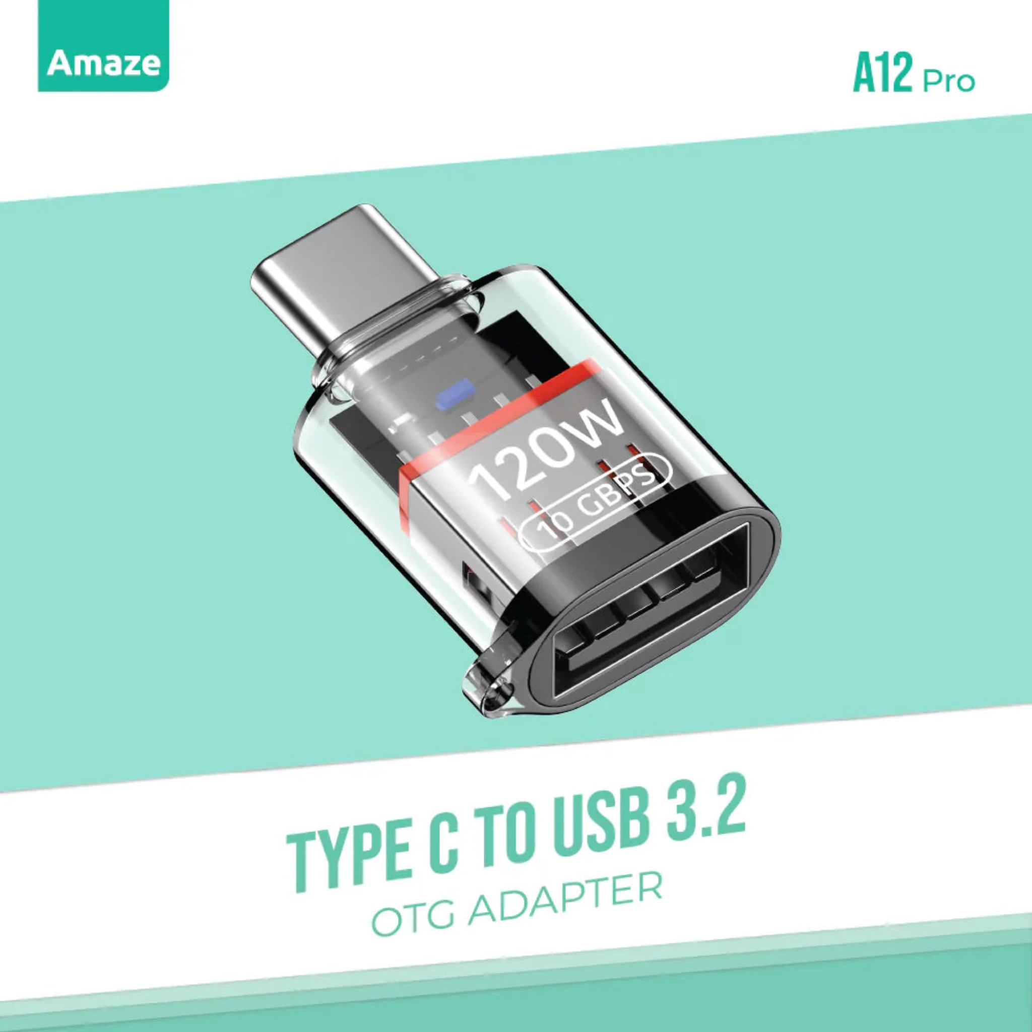 Amaze A12 Pro Type-C to USB 3.2 OTG Adapter 10Gbps
