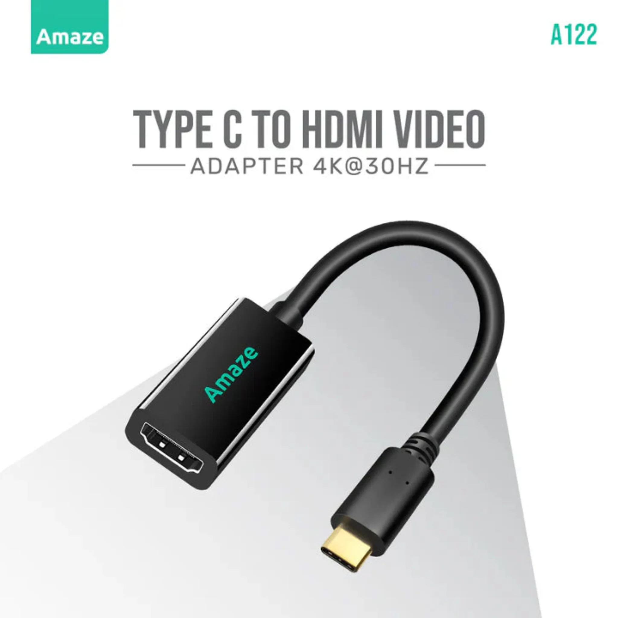 Amaze A122 Type-C to HDMI Adapter 4K 30Hz - Black