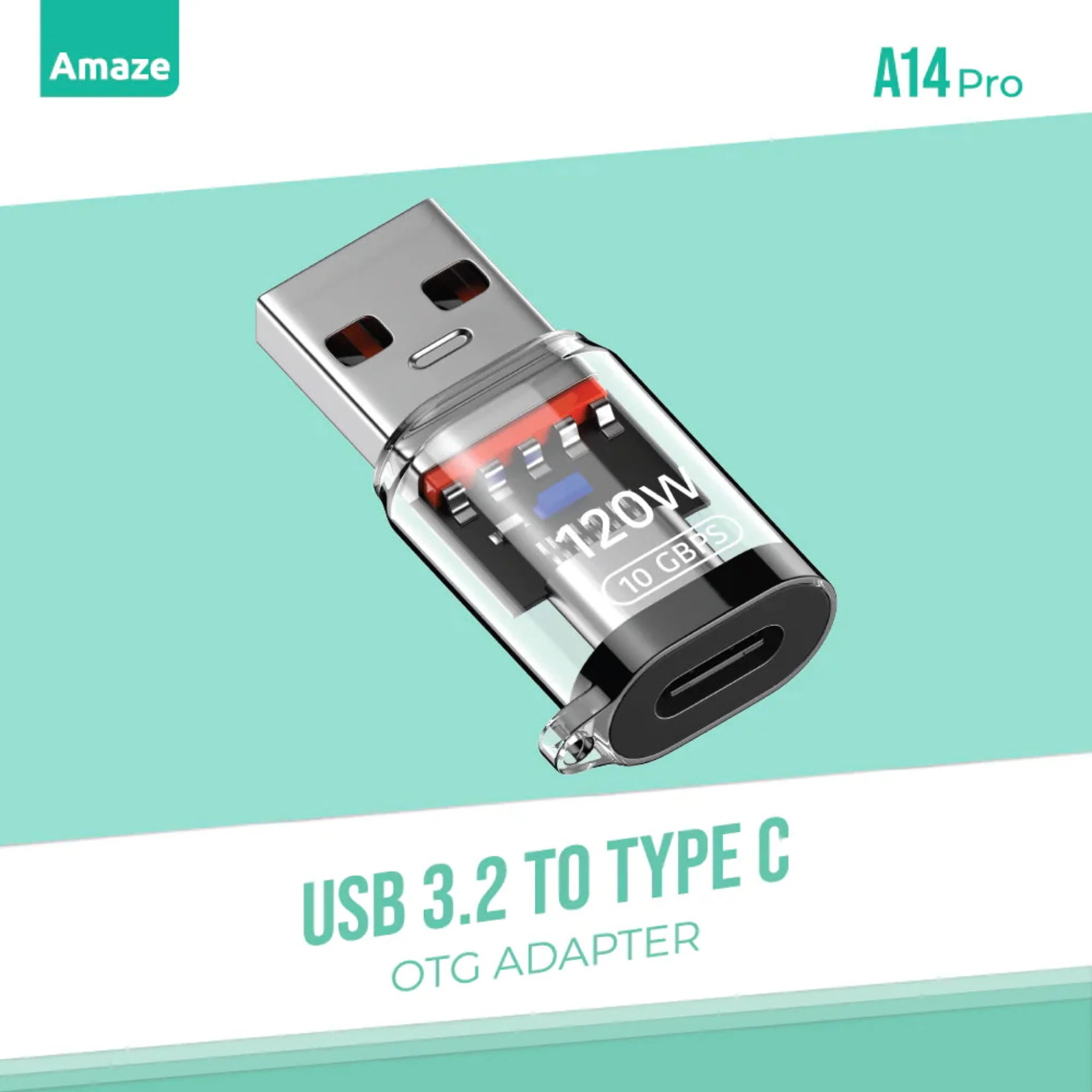 Amaze A14 Pro USB 3.2 Type-C Female Adapter 10Gbps 120W