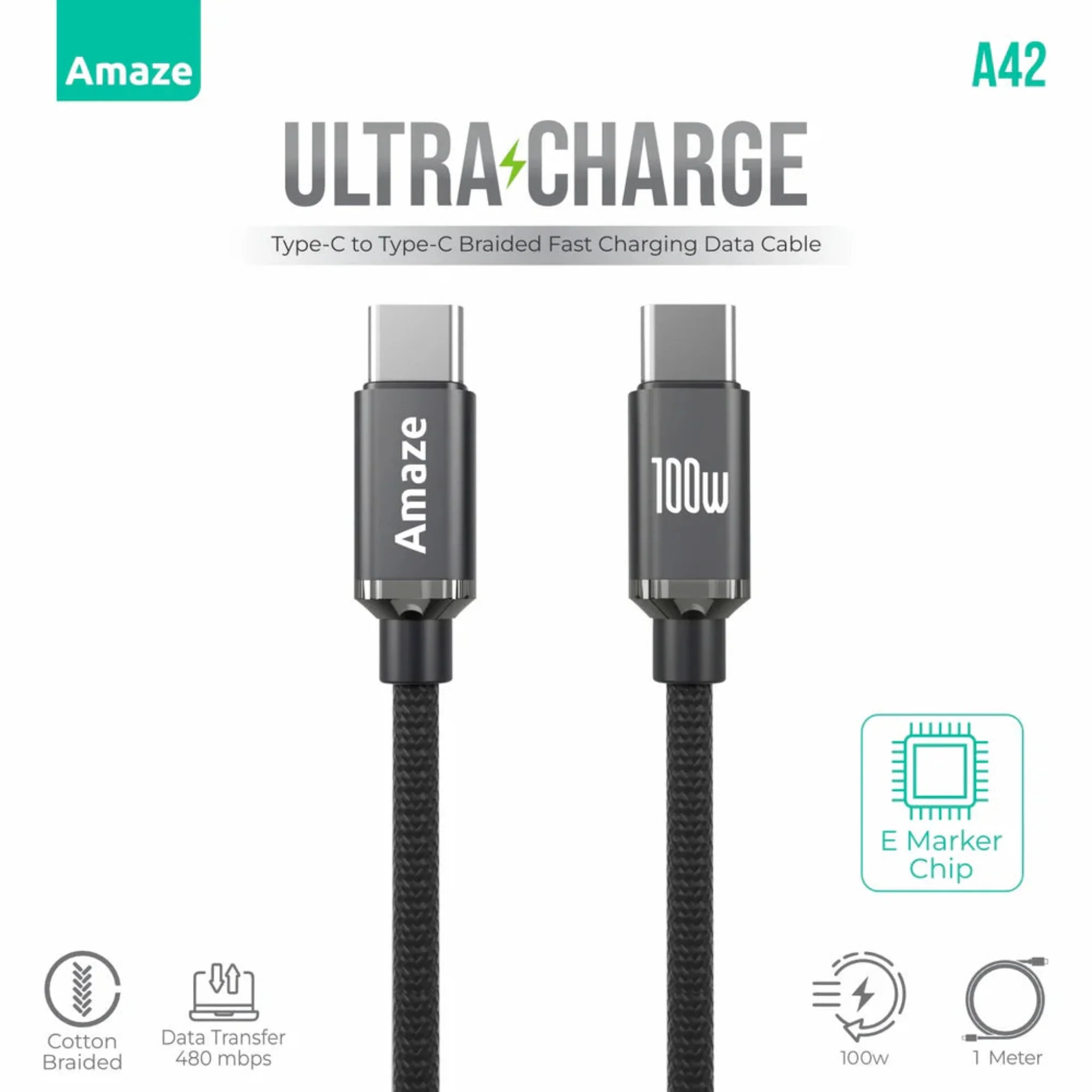 Amaze A42 Type-C Cable 100W