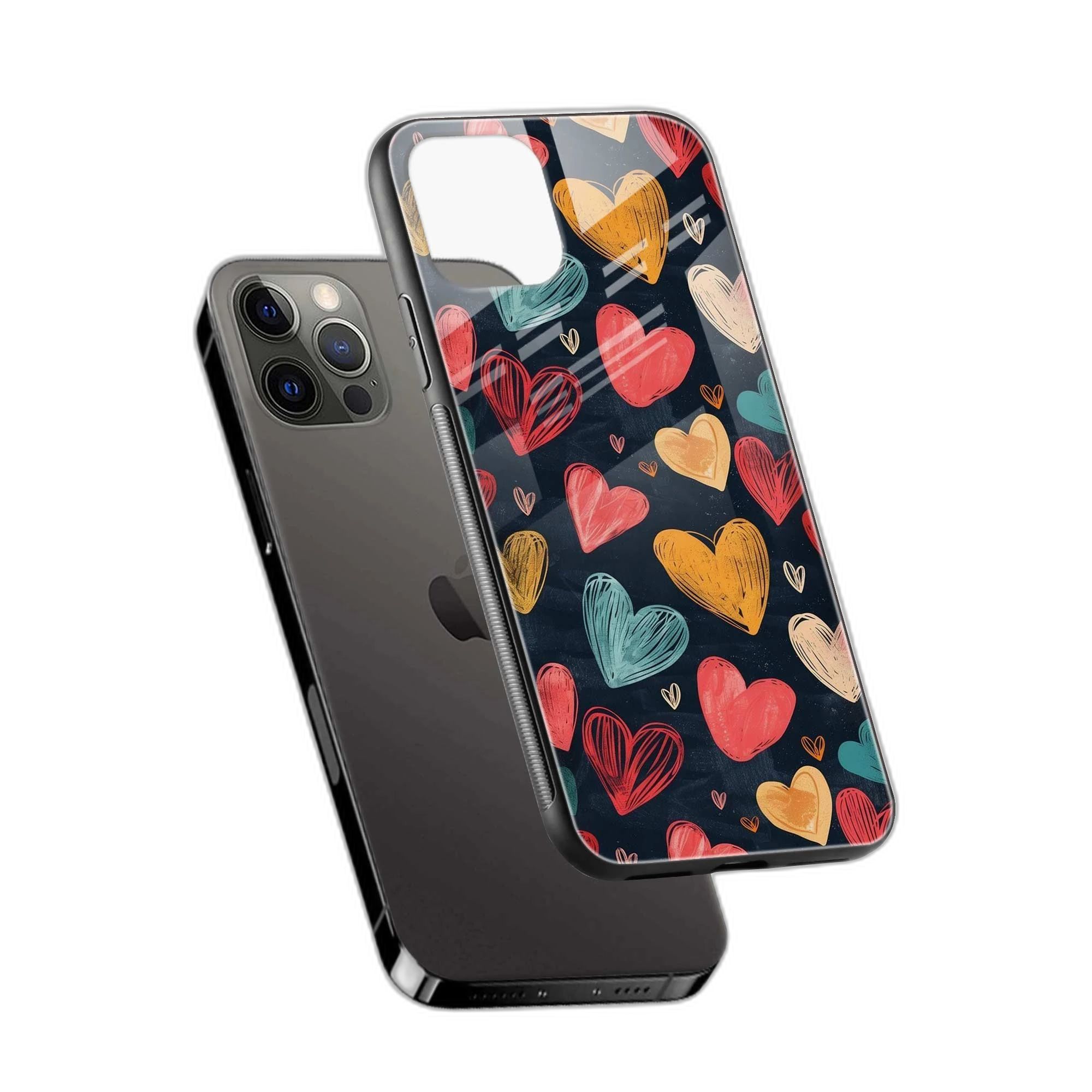 Colorful Hearts iPhone 11 Pro Max Back Cover view 2