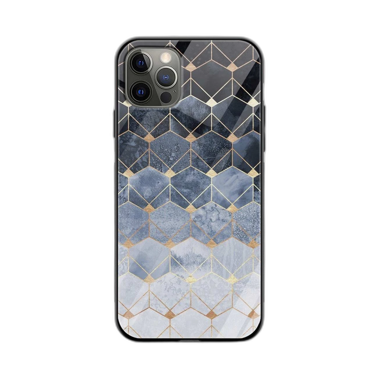 Golden Hexagon Marble Apple iPhone 11 Pro Max Back Cover