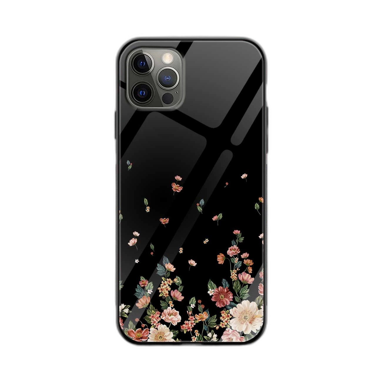 Graceful Floral Black Colored Apple iPhone 11 Pro Max Back Cover