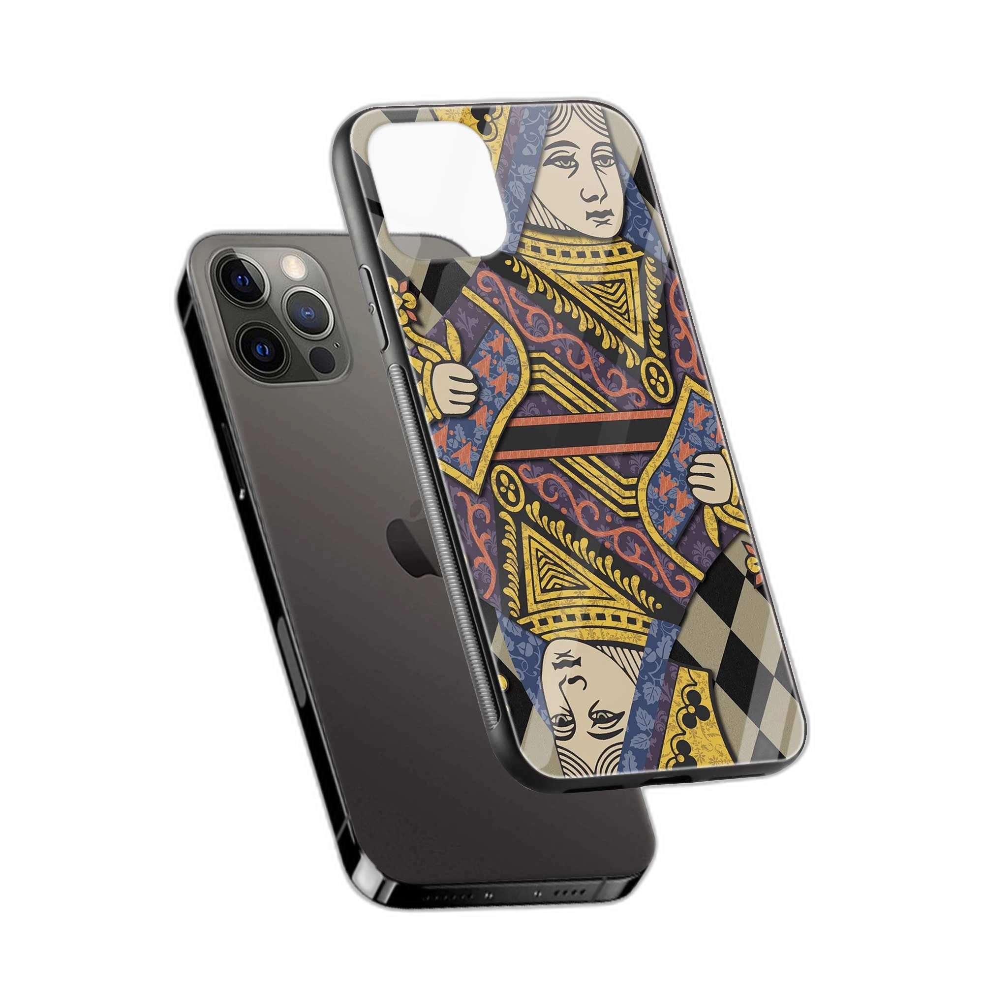Queen Playing Card Apple iPhone 11 Pro Max Back Cover view 2
