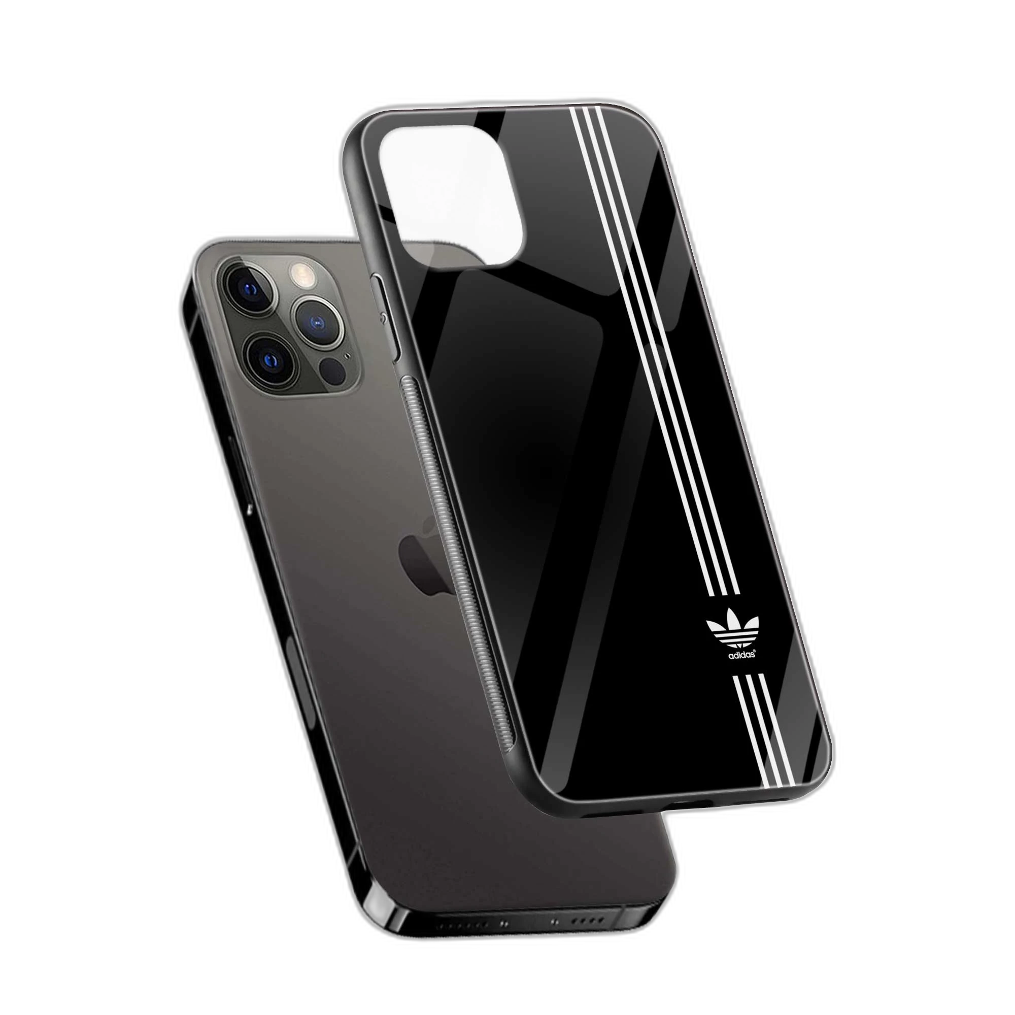 White Strips Adidas Apple iPhone 11 Pro Max Back Cover view 2