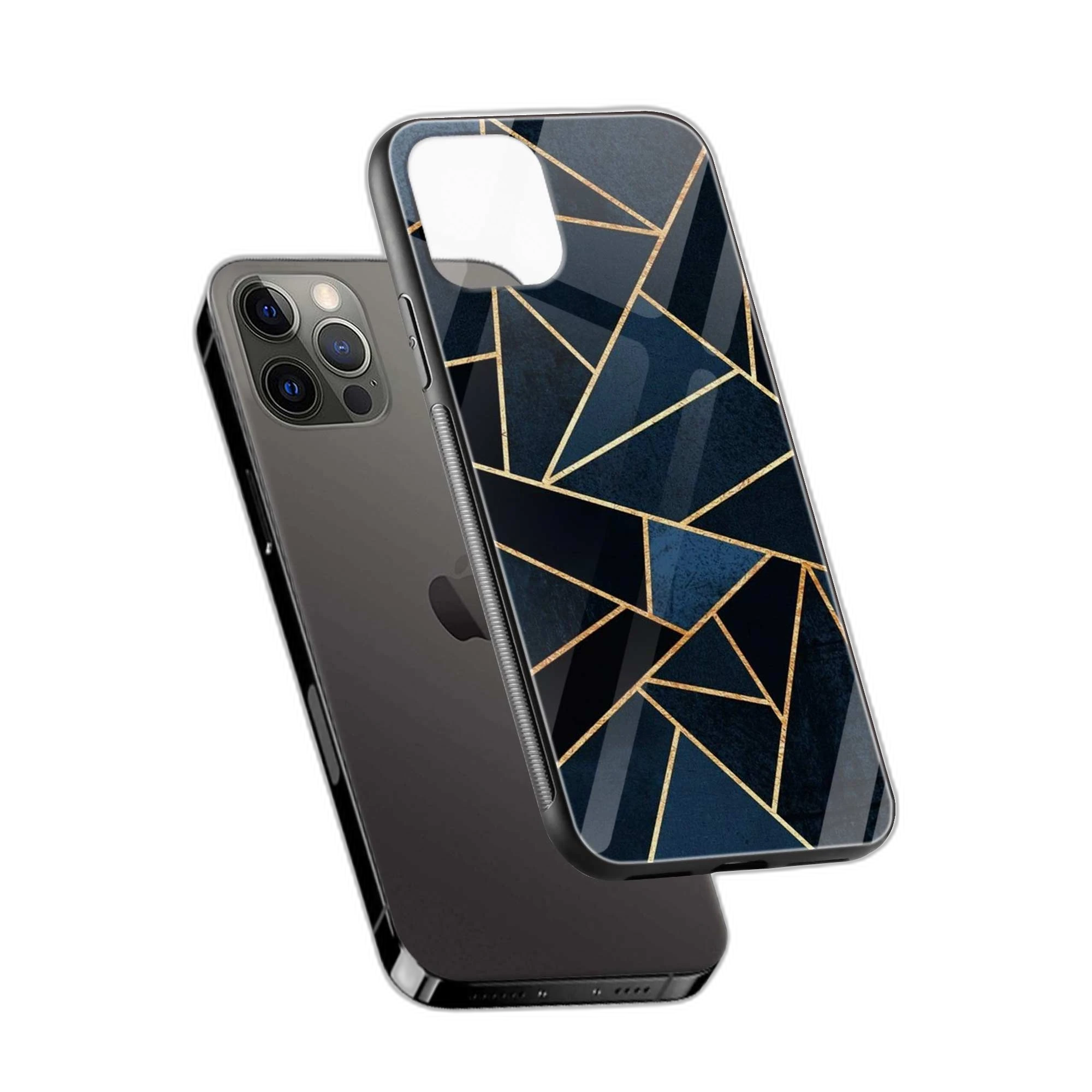 Diagonal Marble Golden Cut Apple iPhone 11 Pro Back Cover view 2