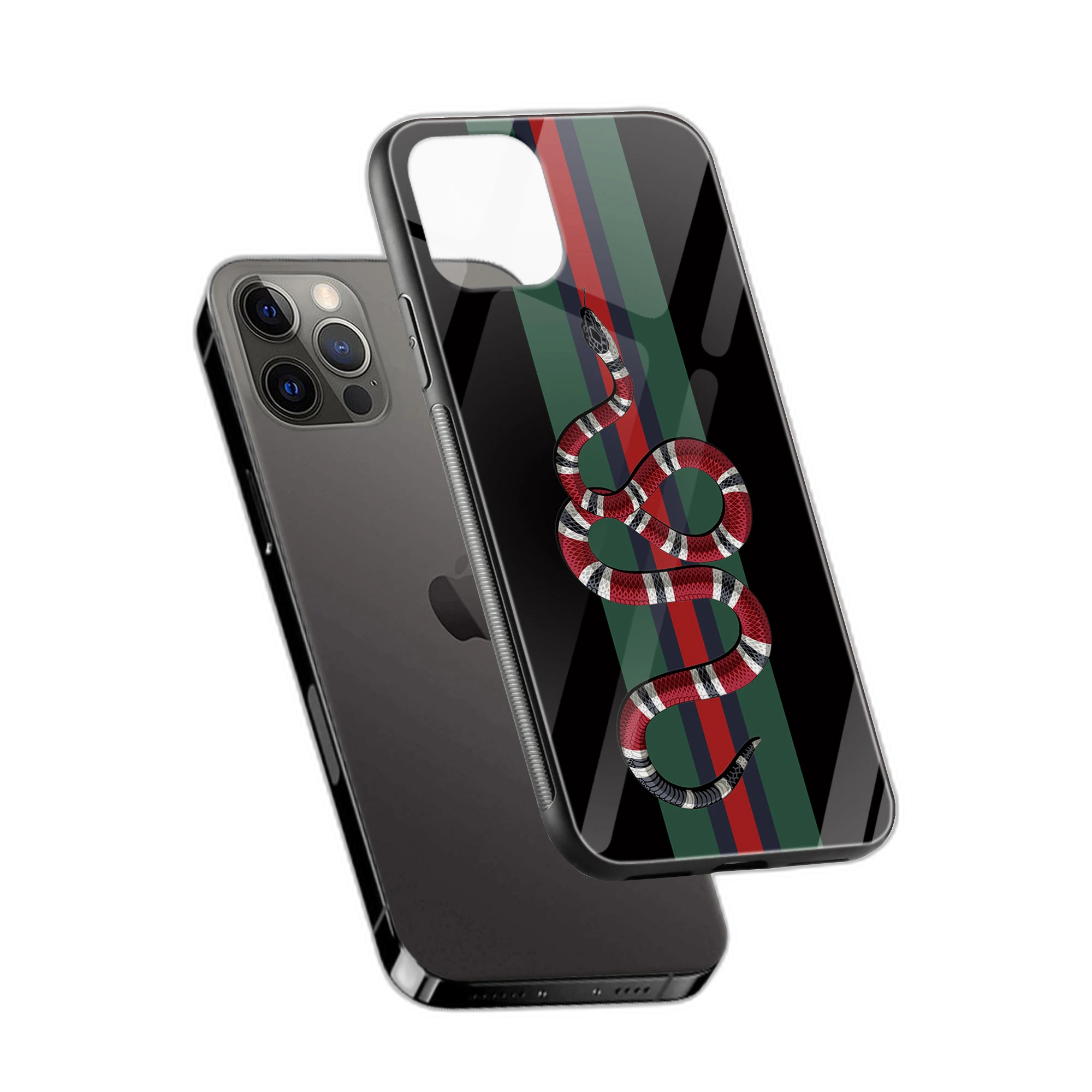 Gucchi Snake Stripes Apple iPhone 11 Pro Back Cover view 2