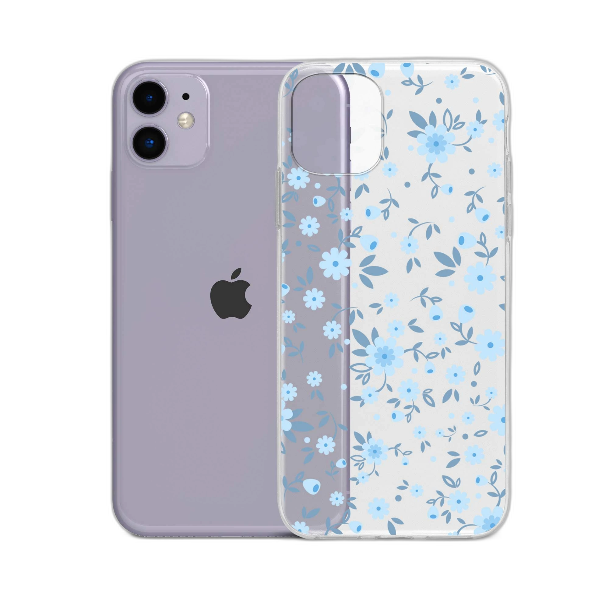 Blue Flowers iPhone 11 Back Cover