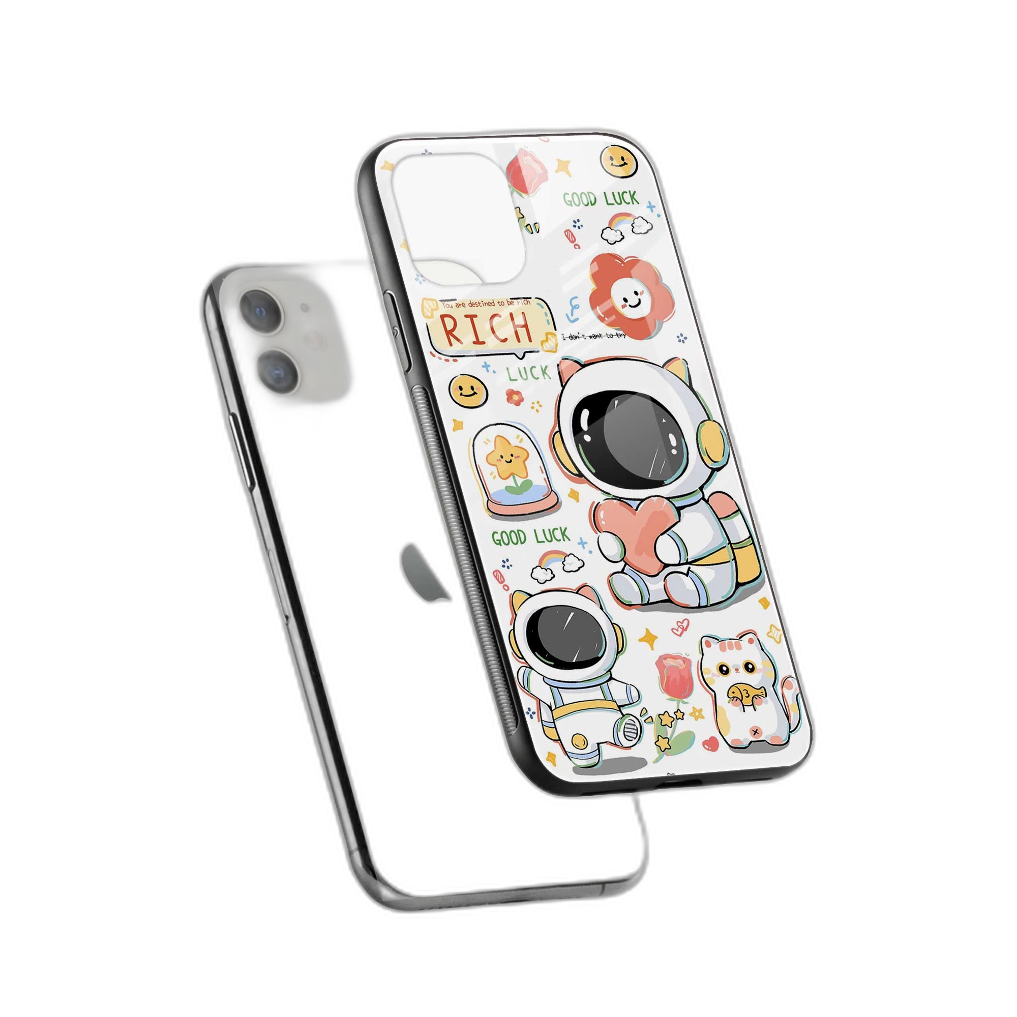 Cute Astronaut iPhone 11 Back Cover view 2
