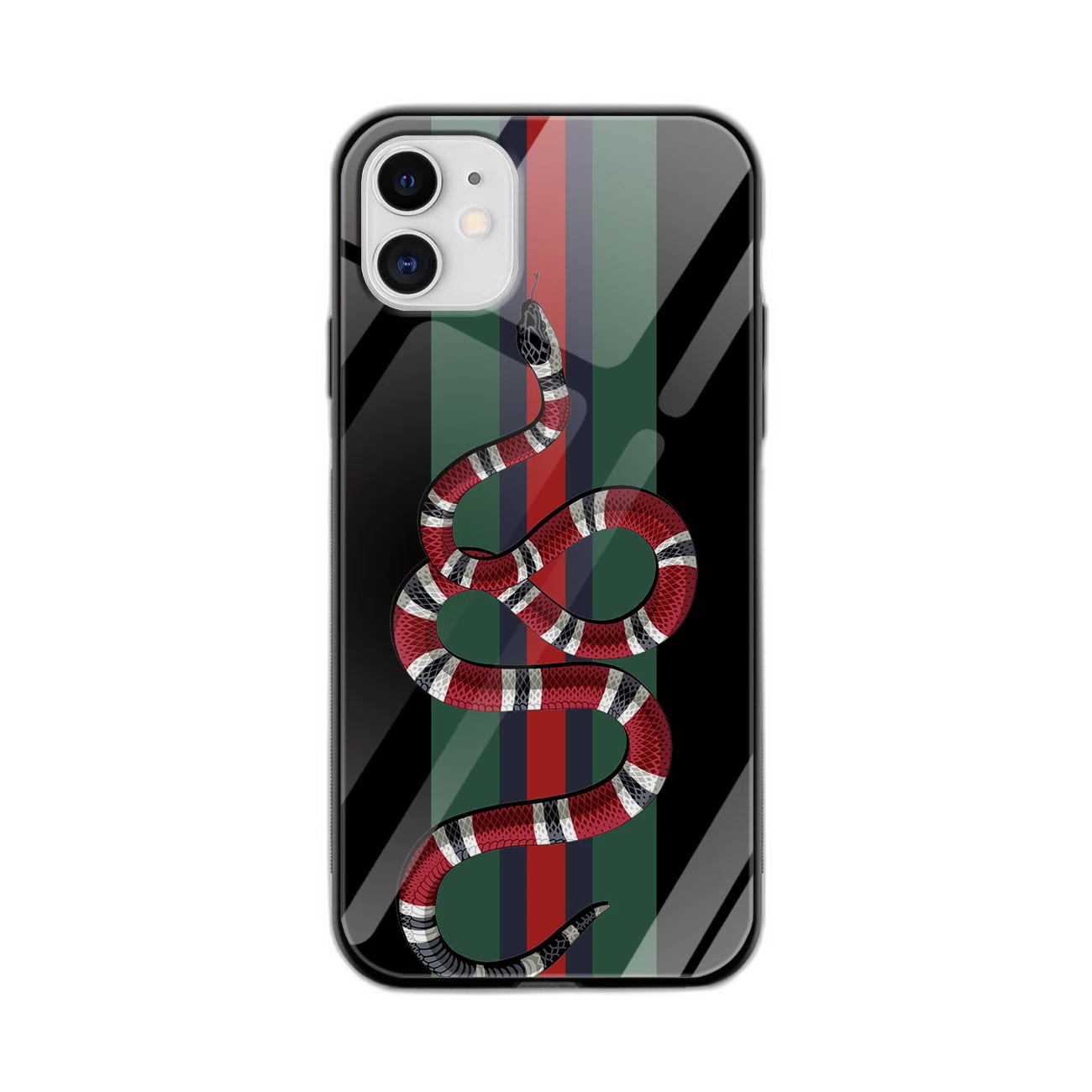 Gucchi Snake With Strips Phone Cover For Apple iPhone 11
