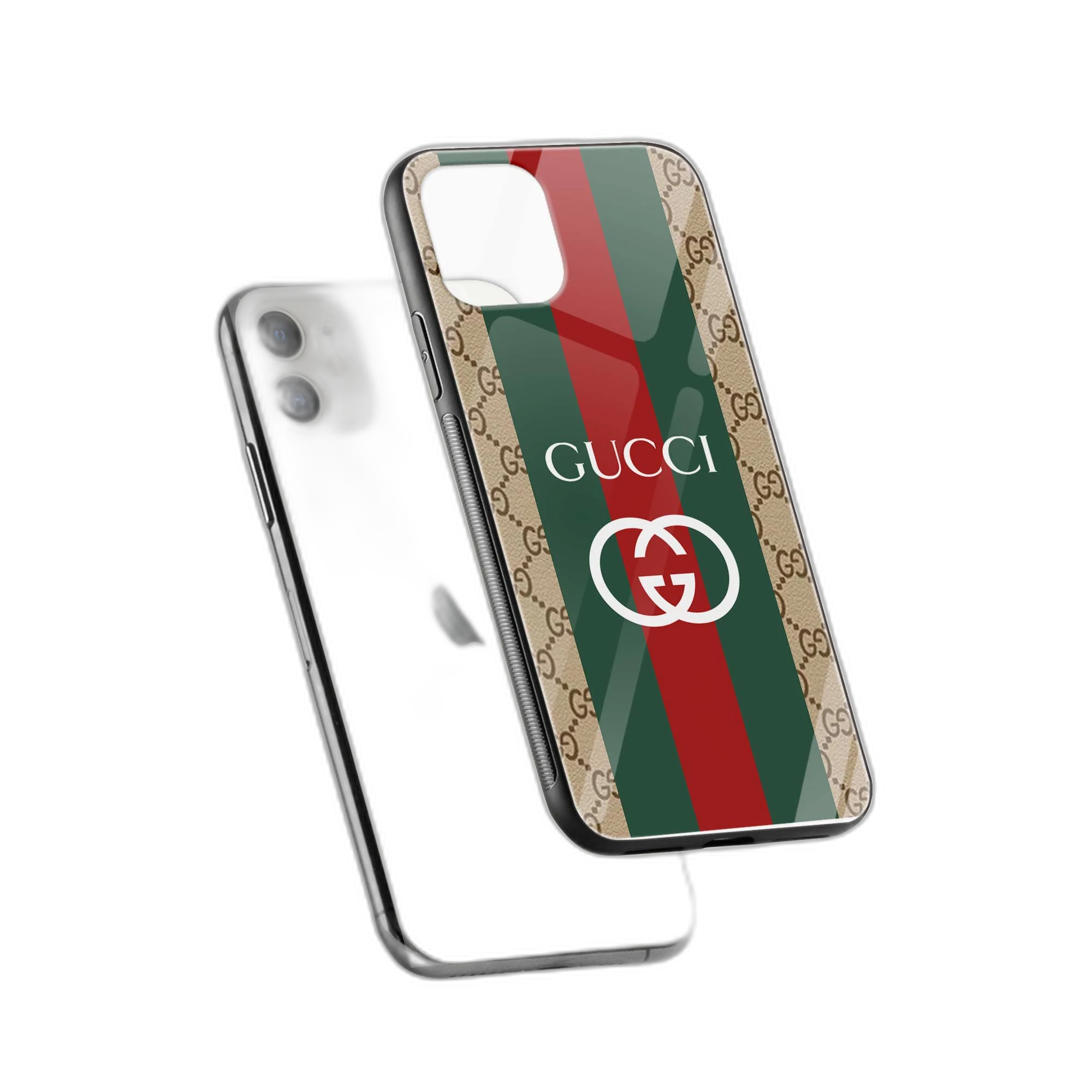 Gucci Strips Pattern  Apple iPhone 11  Back Cover view 2