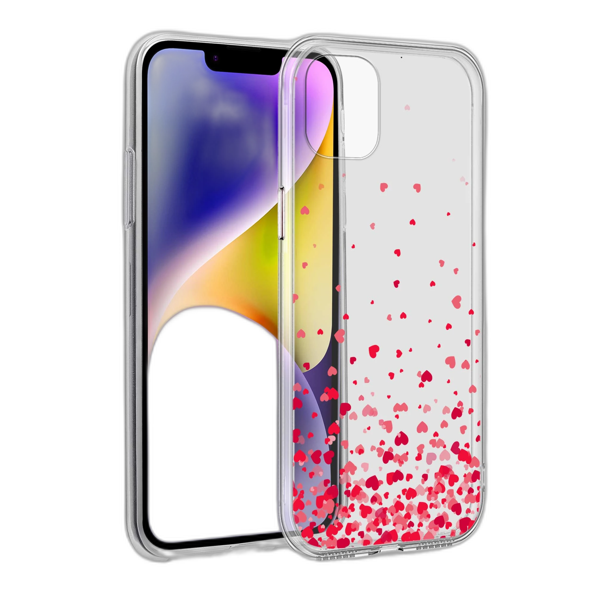 Raining Hearts iPhone 11 Back Cover view 2