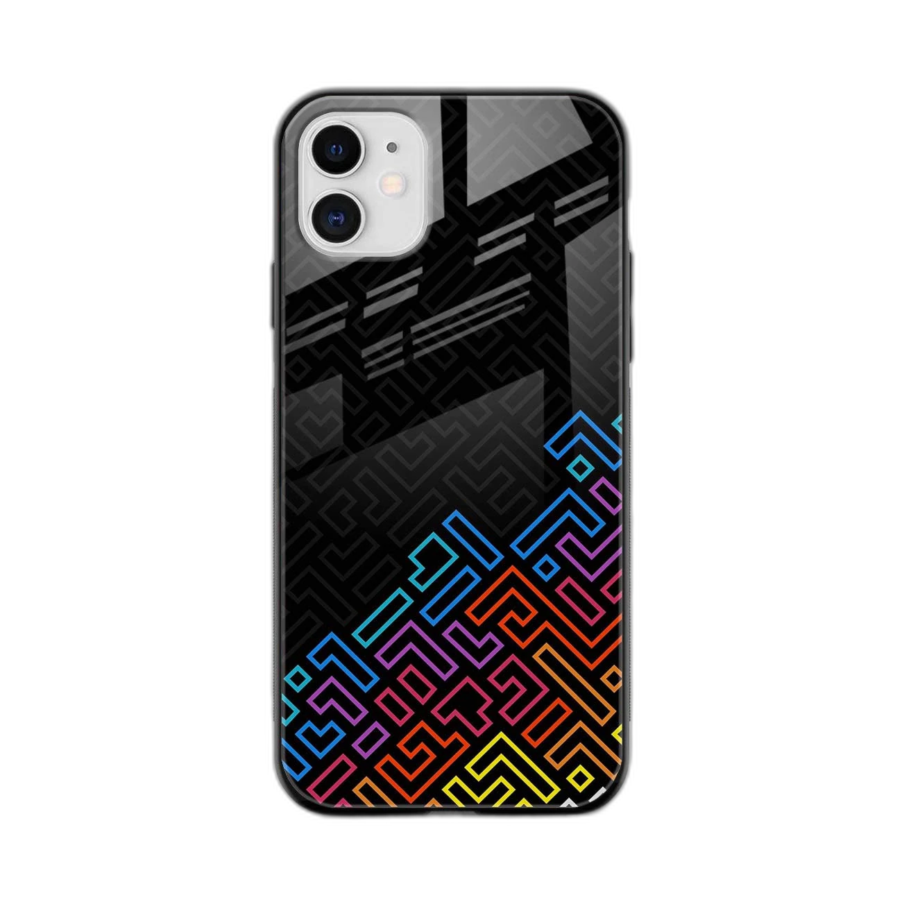 Black Maze iPhone 12 Mini Back Cover