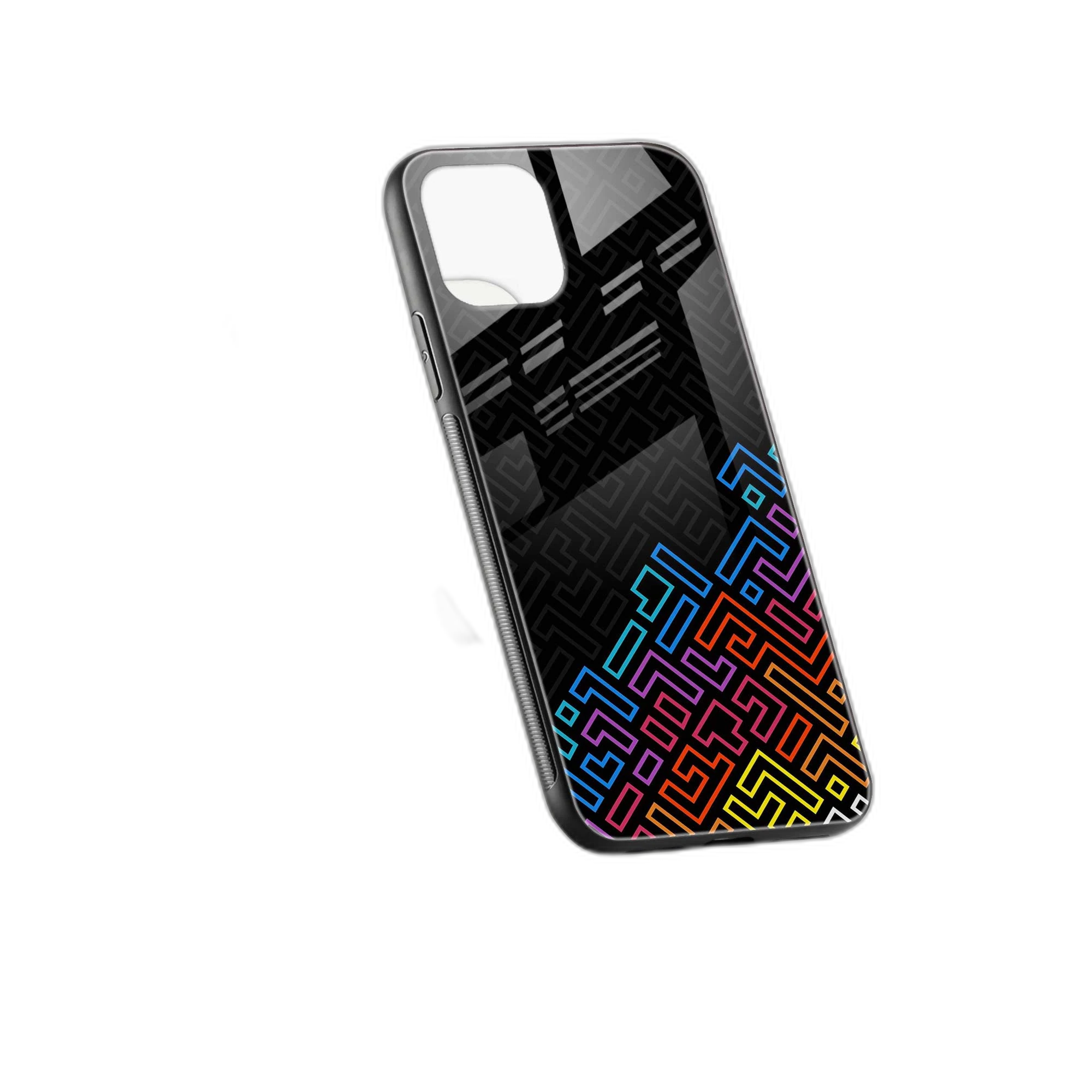 Black Maze iPhone 12 Mini Back Cover view 2