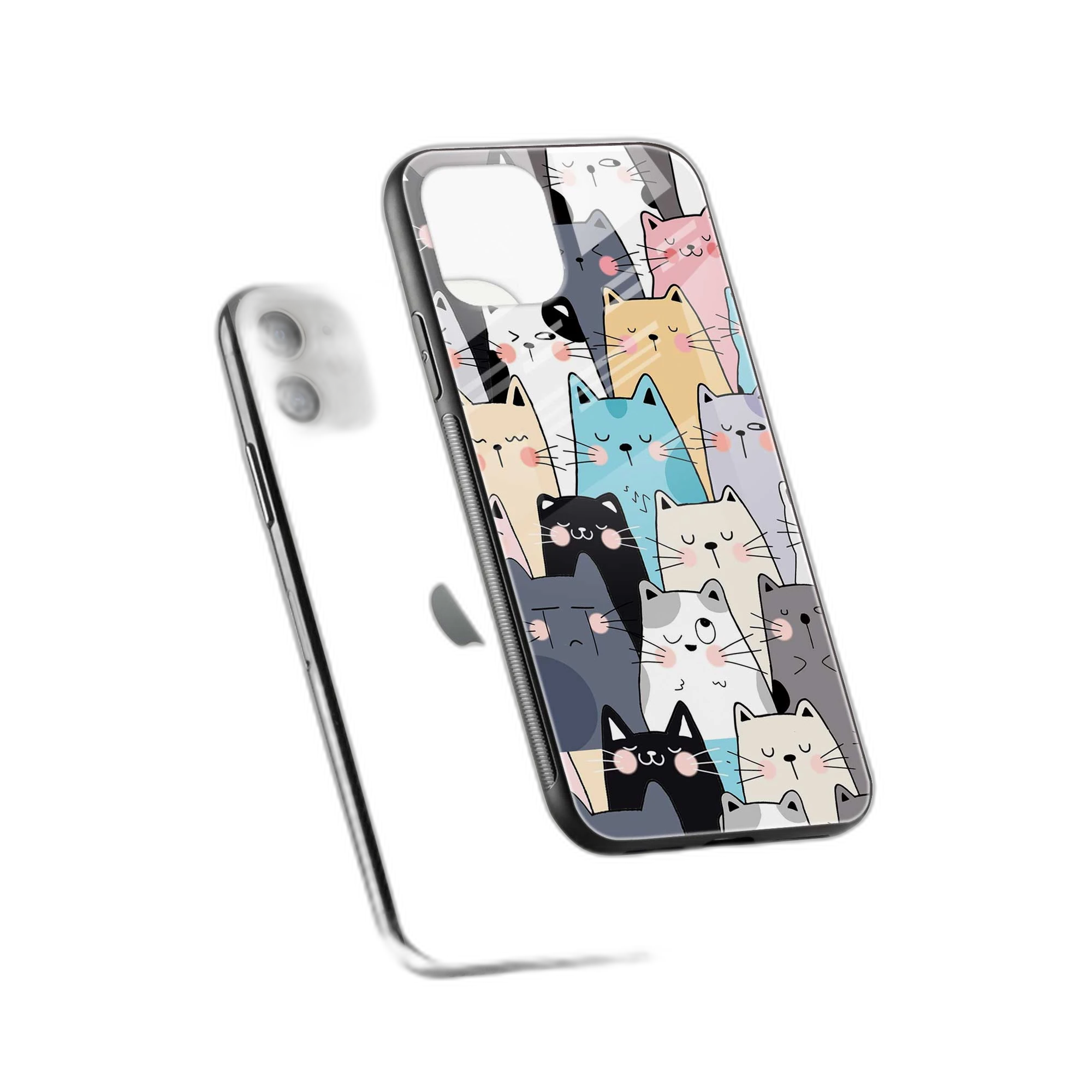 Cute Cat iPhone 12 Mini Back Cover view 2