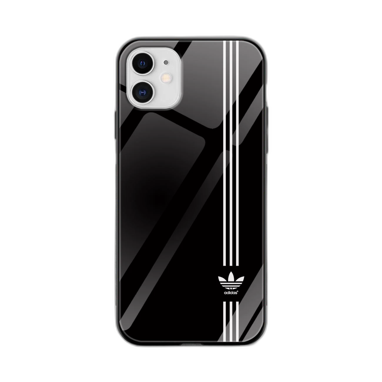 White Strips Adidas Phone Cover For Apple iPhone 12 Mini