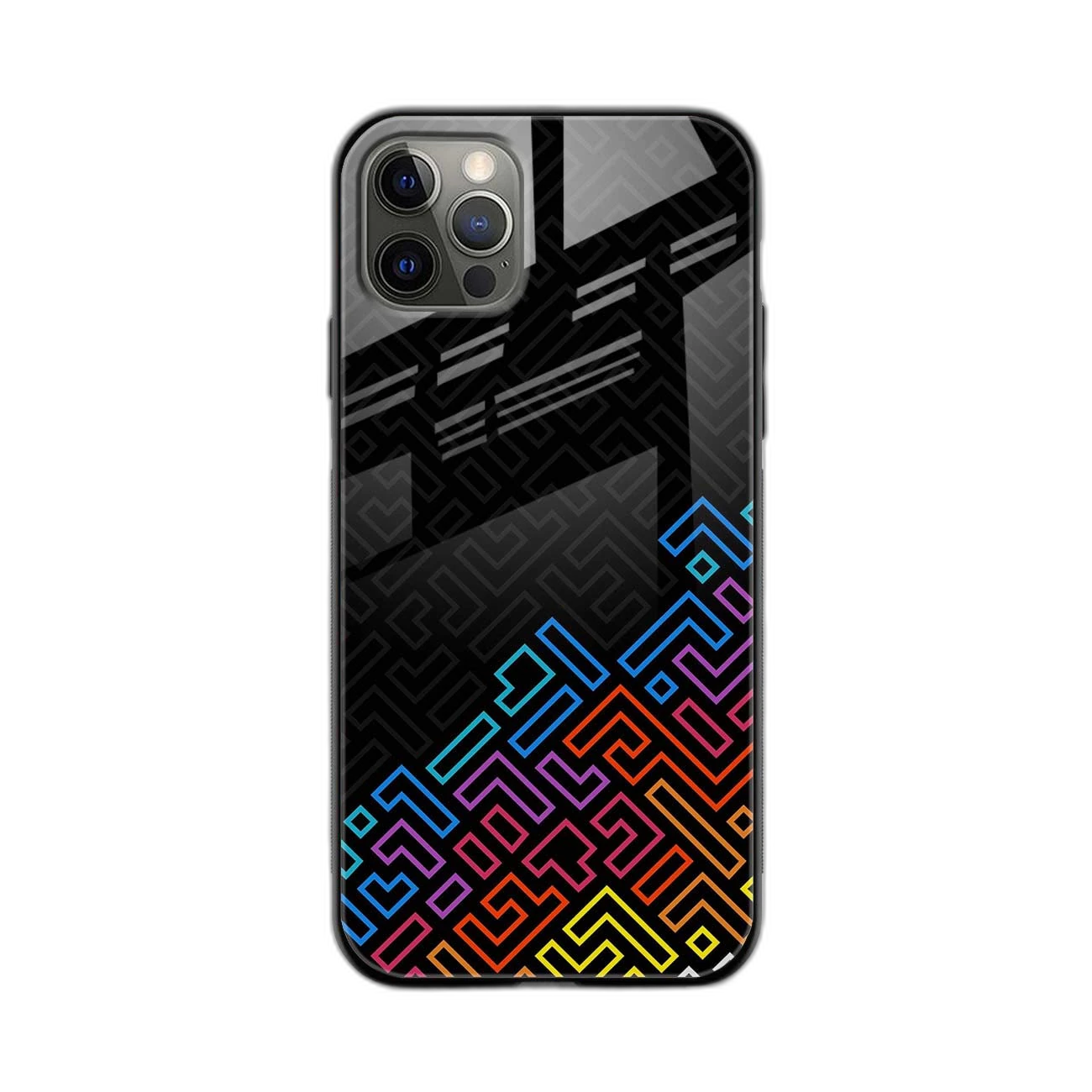 Black Maze iPhone 12 Pro Max Back Cover