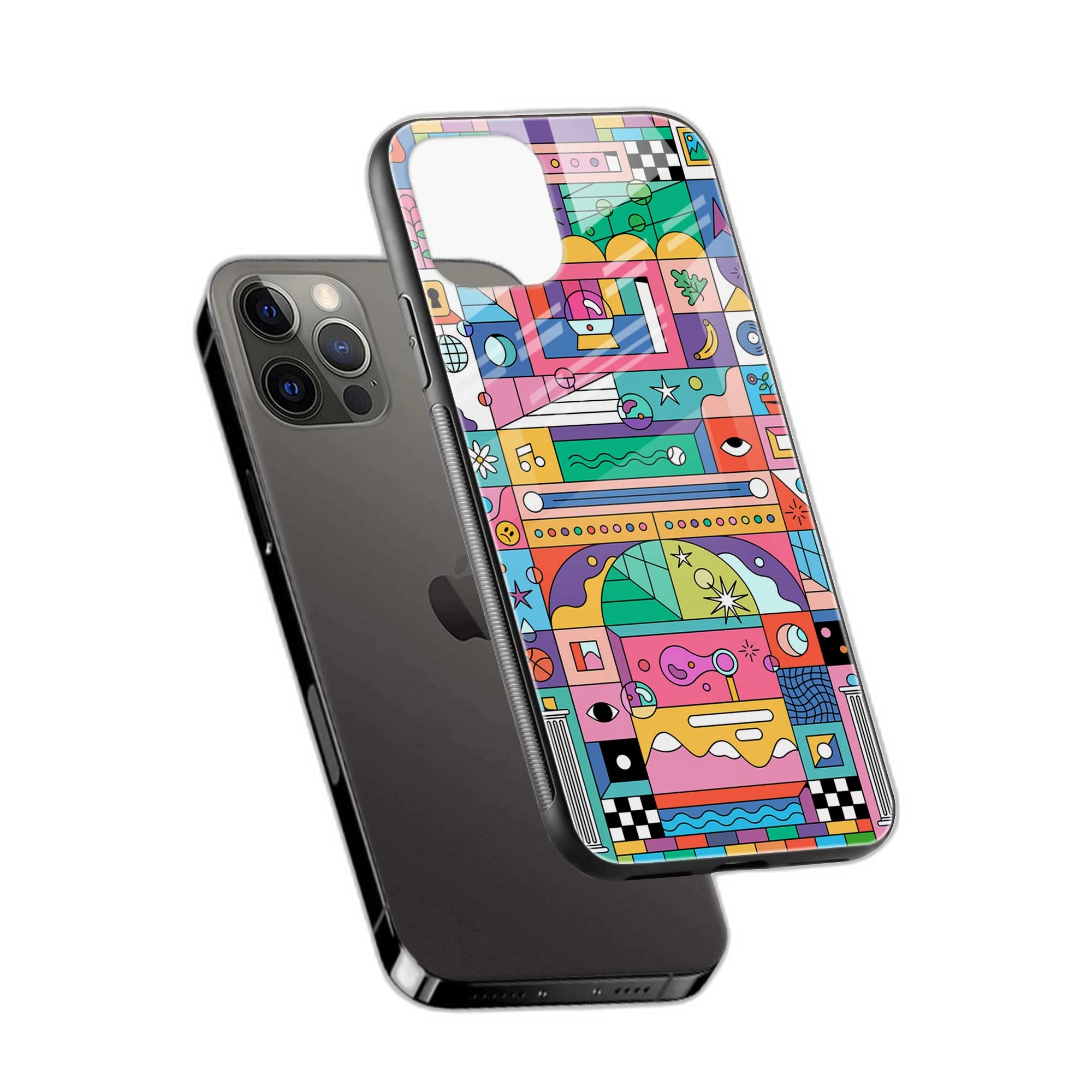 Geometric iPhone 12 Pro Max Back Cover view 2