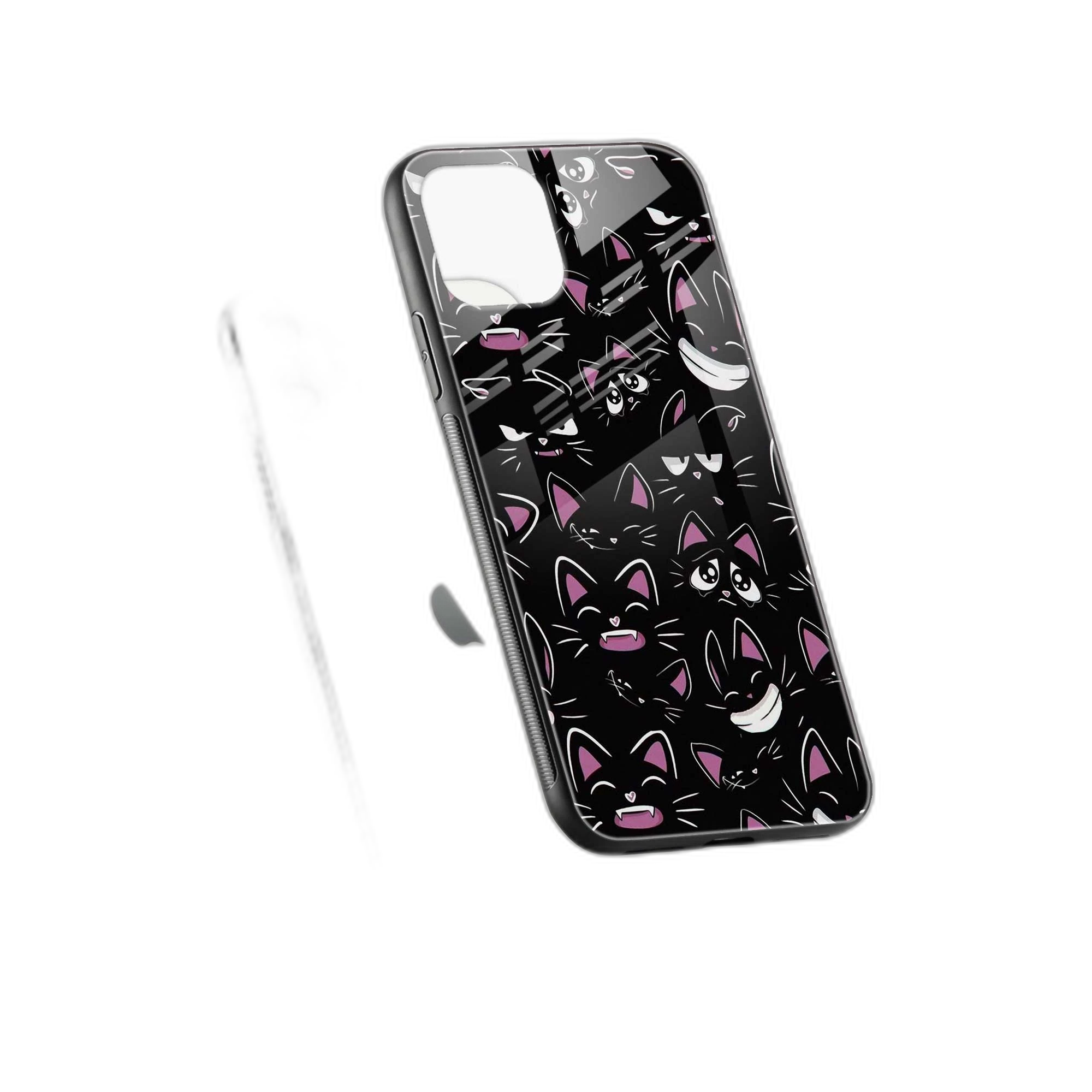 Cute Black Cat iPhone 12 Back Cover view 2