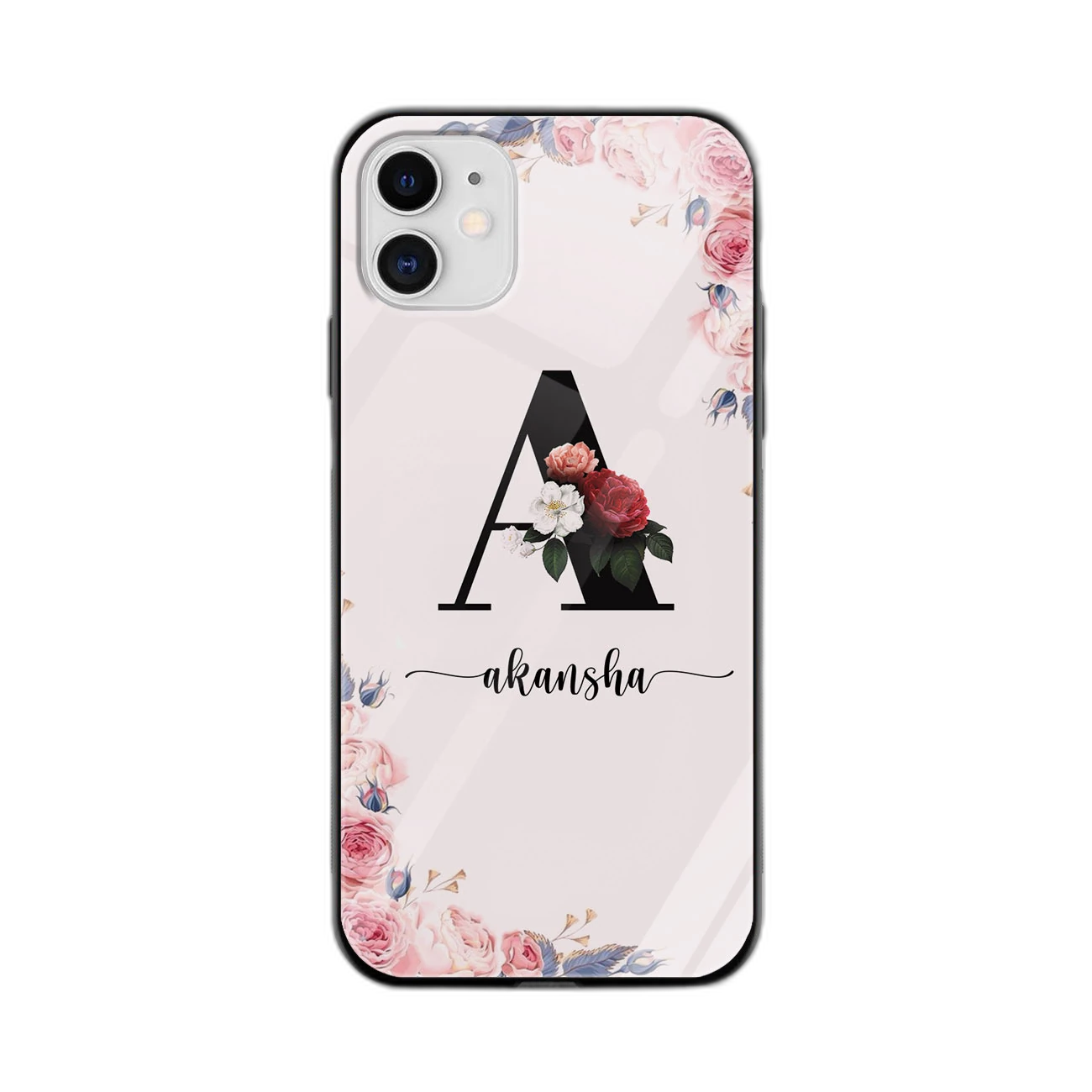 Floral Name Personalised Phone Cover For Apple iPhone 12