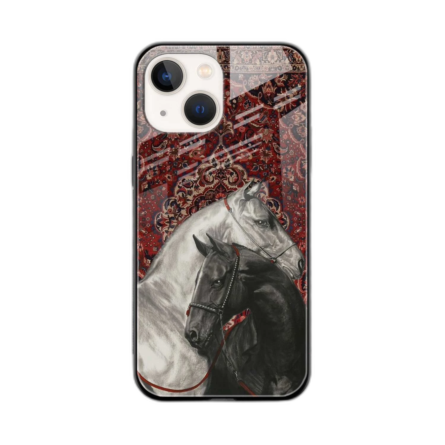 Black And White Horse iPhone 13 Back Cover