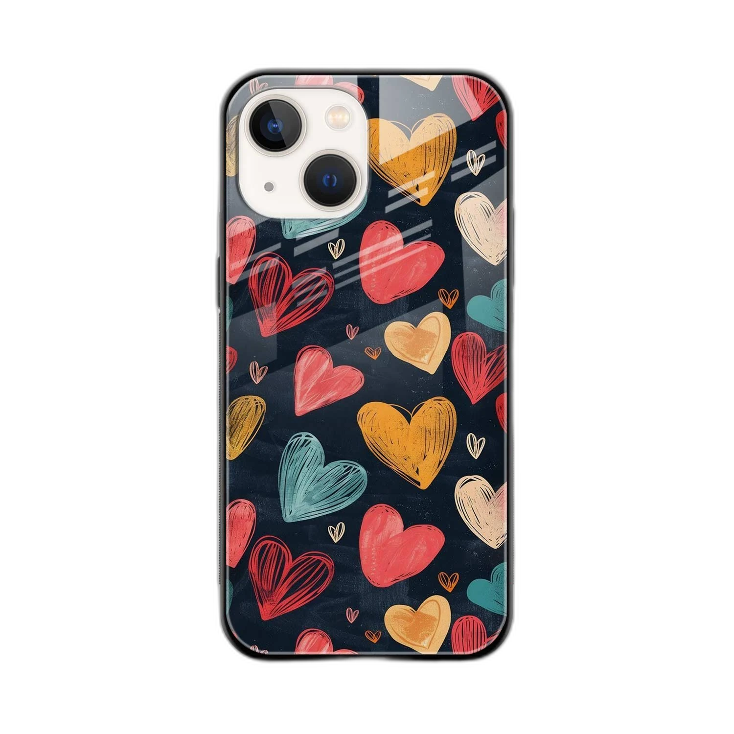 Colorful Hearts iPhone 13 Back Cover