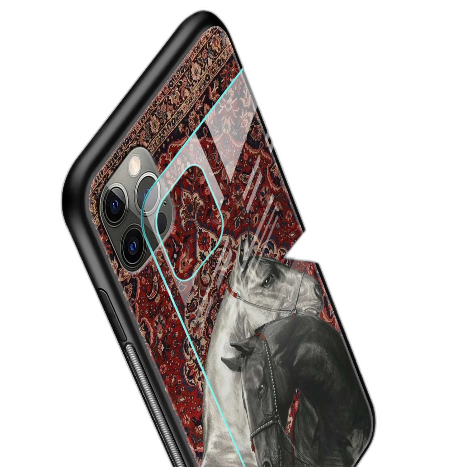 Black And White Horse iPhone 14 Pro Max Back Cover view 2