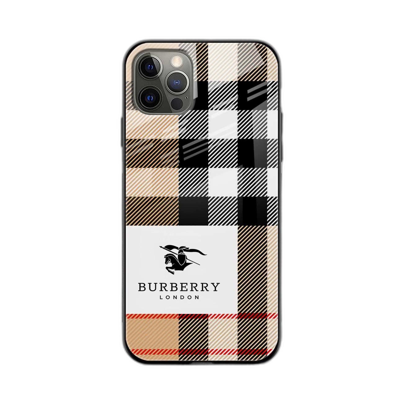 Burberry Cross Lines Pattern iPhone 14 Pro Max Back Cover