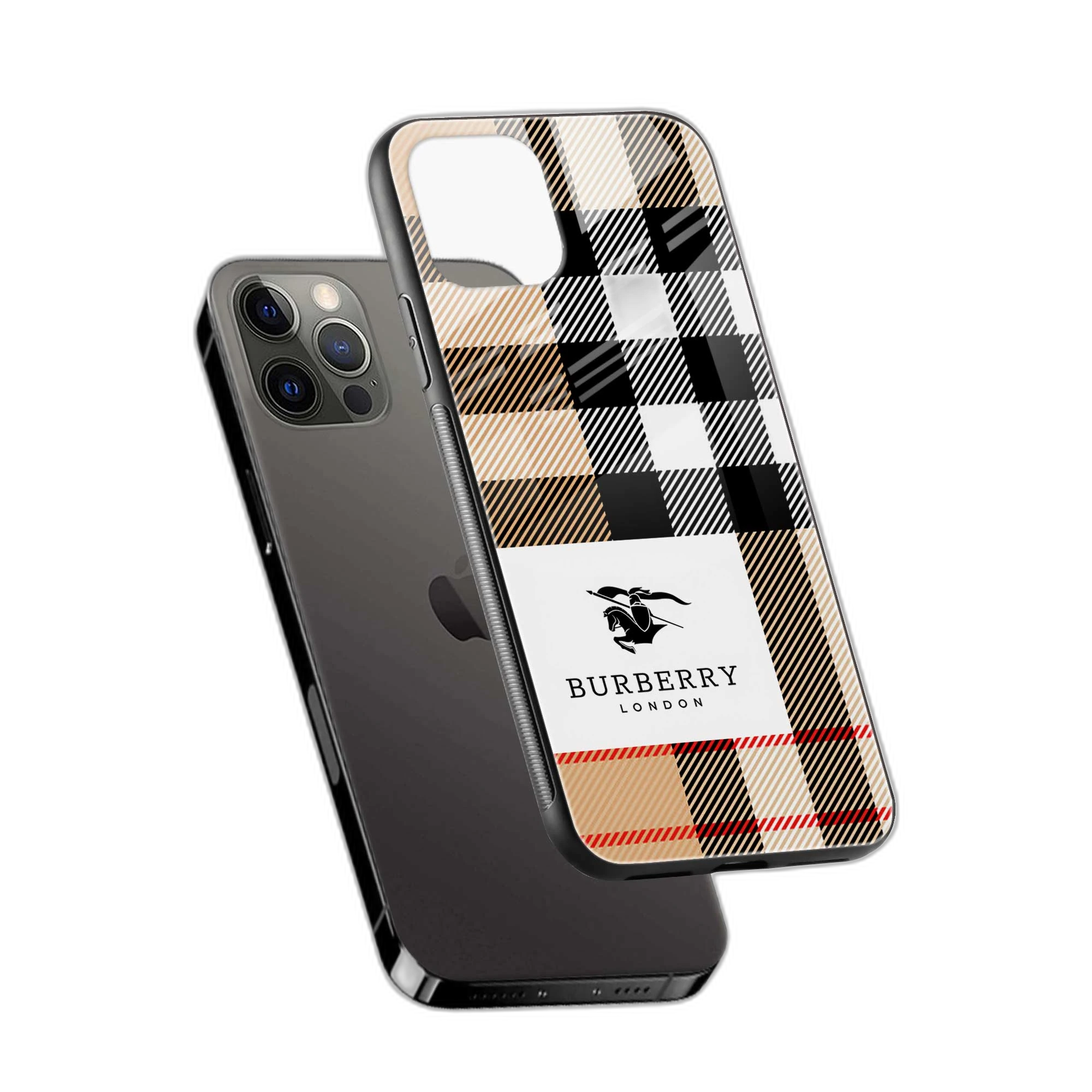 Burberry Cross Lines Pattern iPhone 14 Pro Max Back Cover view 2