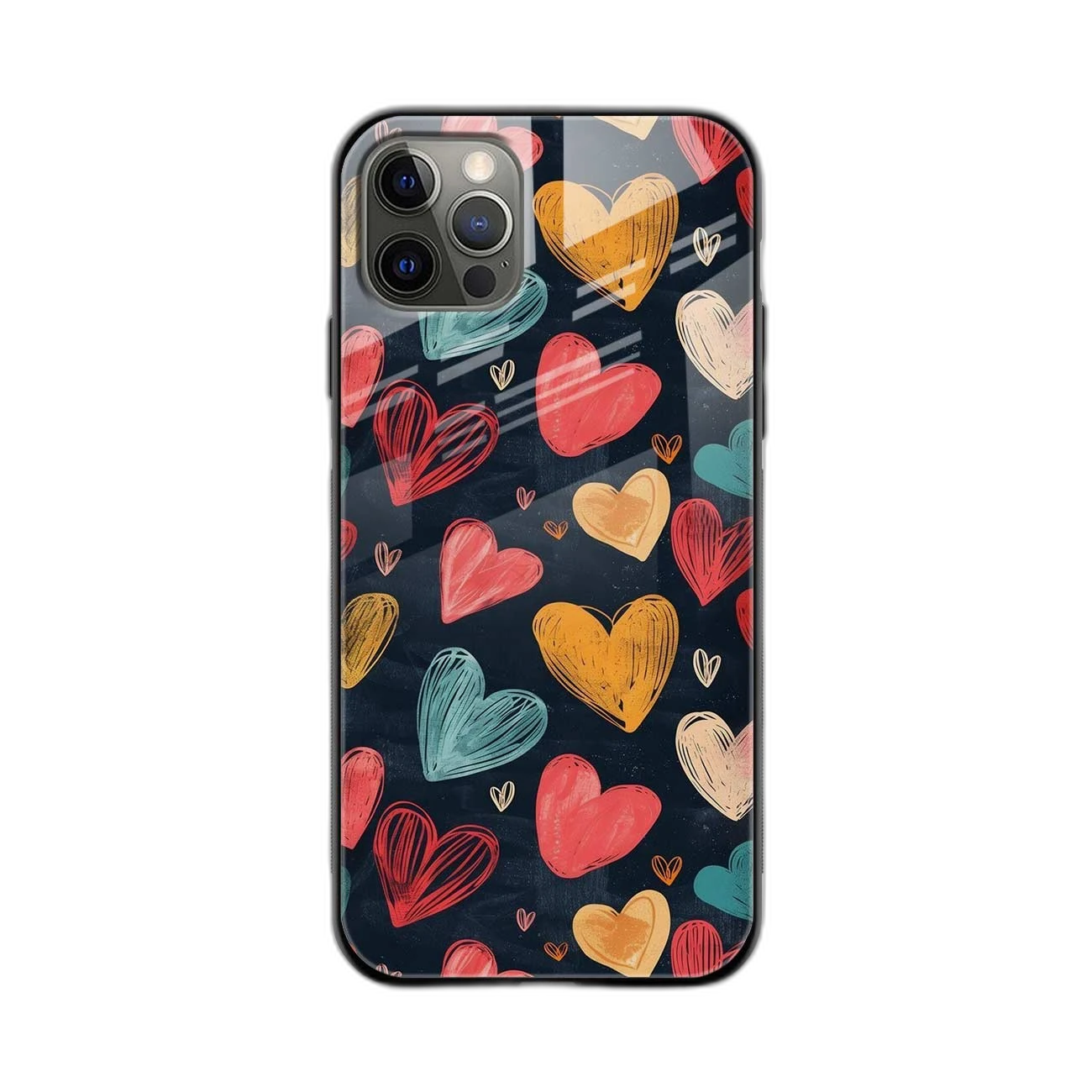Colorful Hearts iPhone 14 Pro Max Back Cover