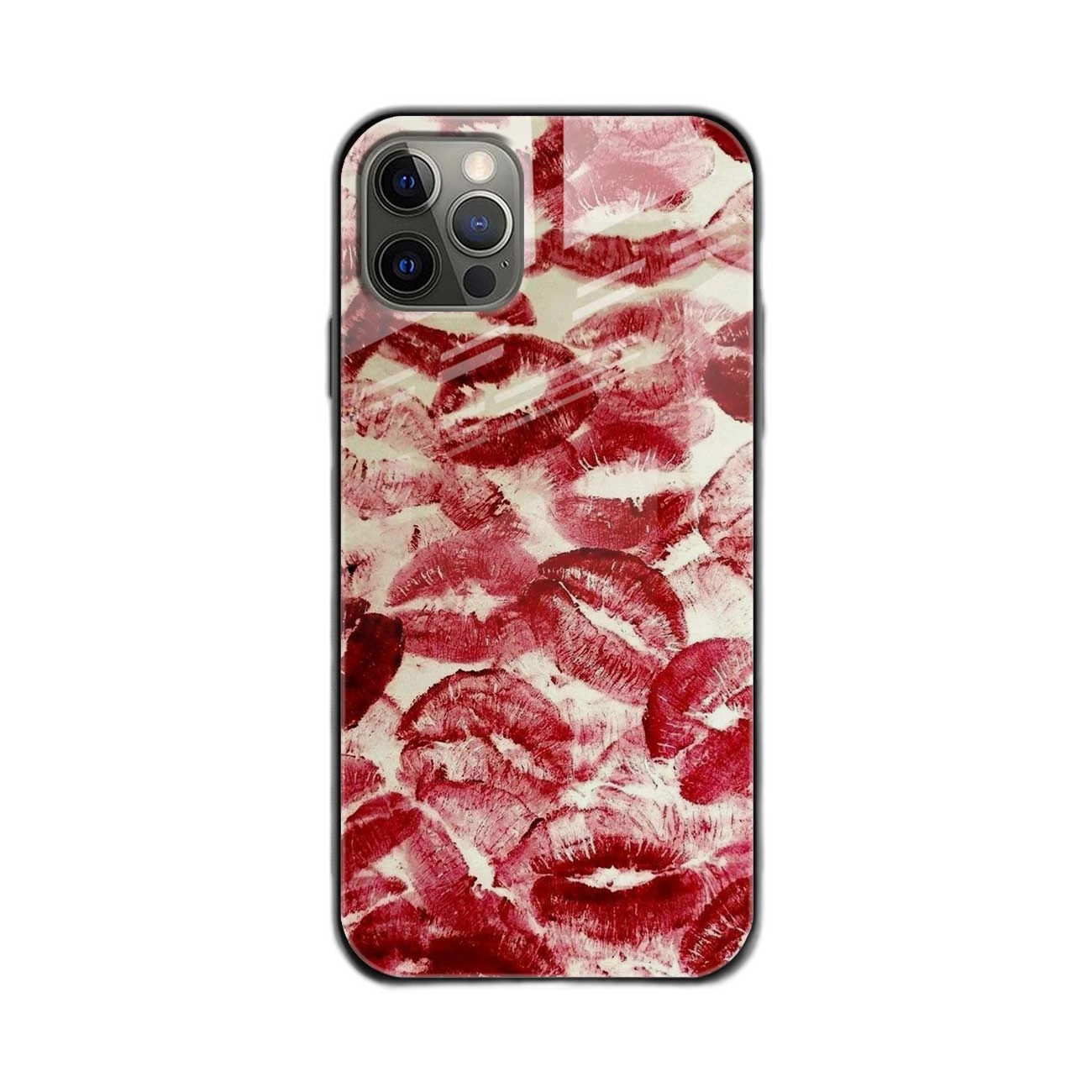 Lipstick Kiss Print iPhone 14 Pro Max Back Cover