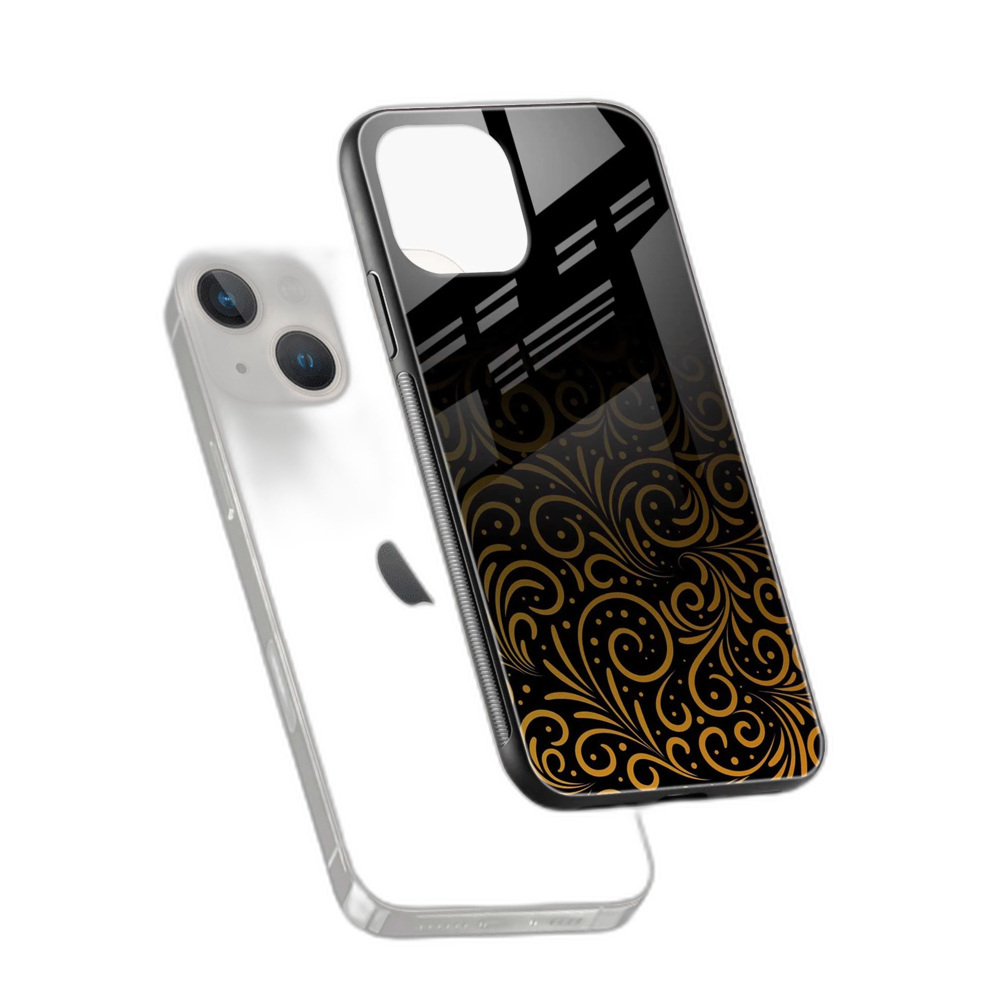 Golden Swirl iPhone 14 Back Cover view 2
