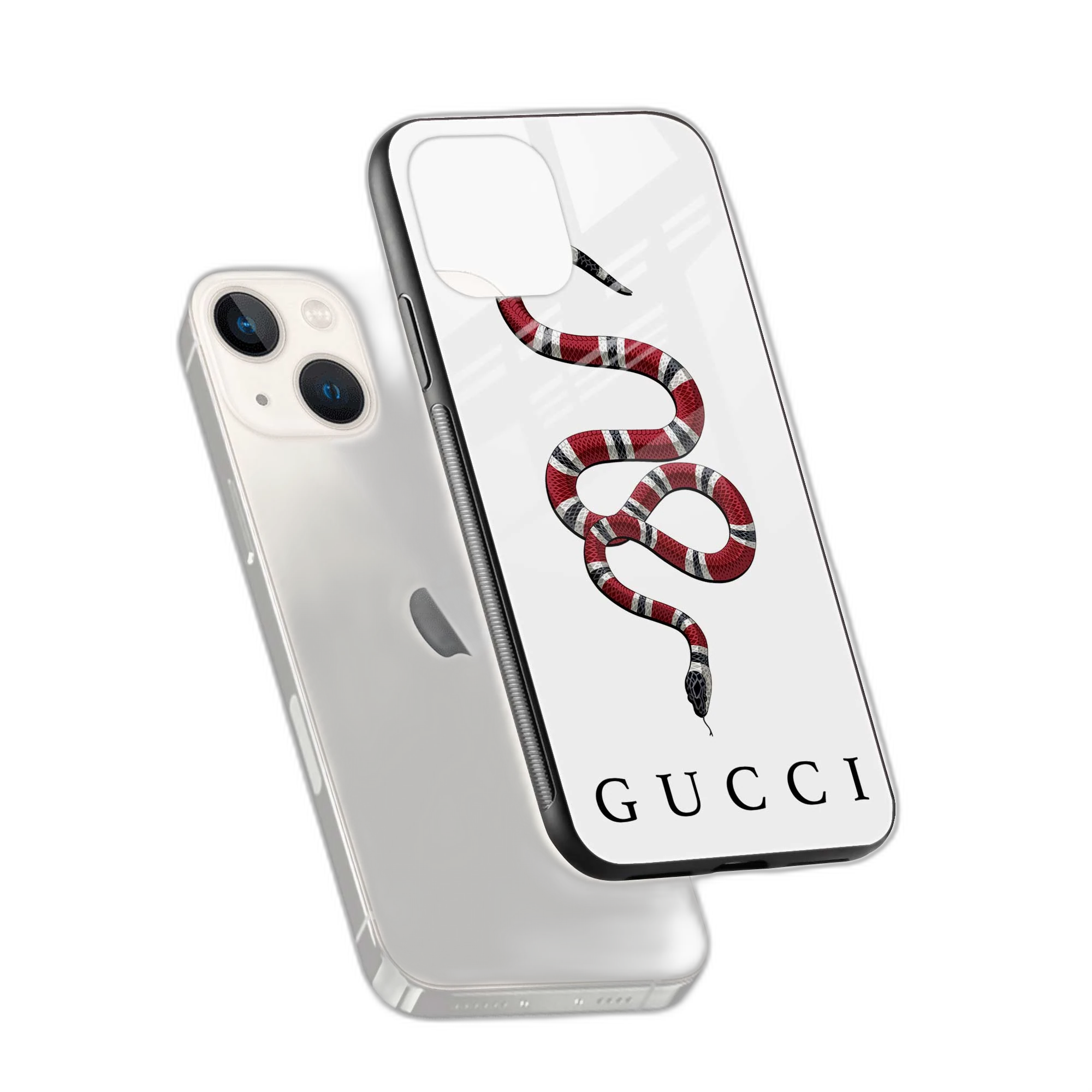 Gucci White Snake iPhone 14 Case view 2