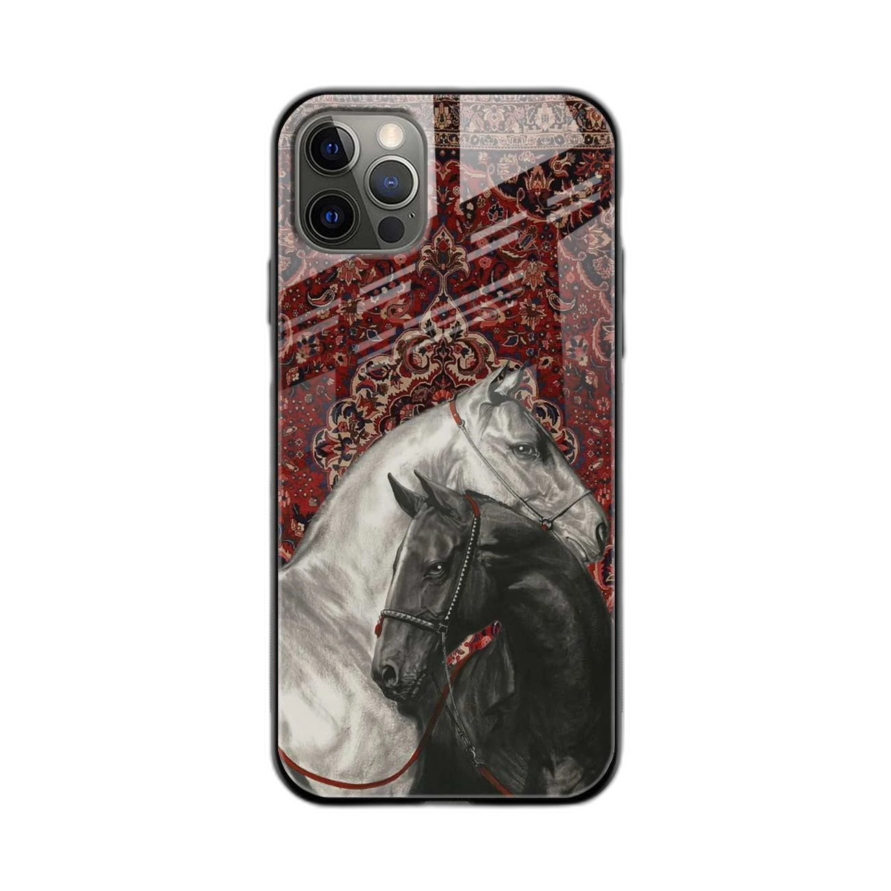 Black And White Horse iPhone 15 Pro Back Cover