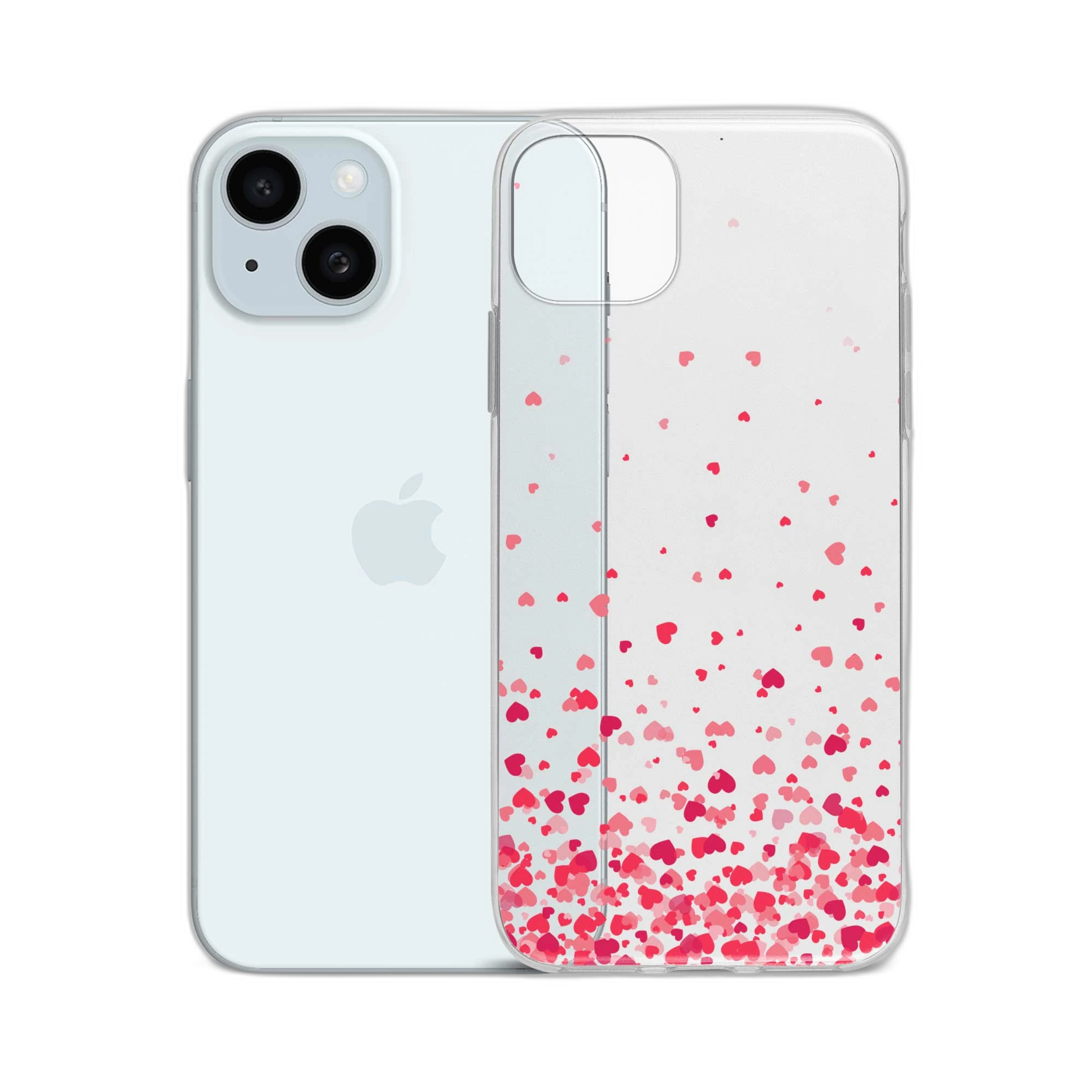 Raining Hearts iPhone 15 Back Cover