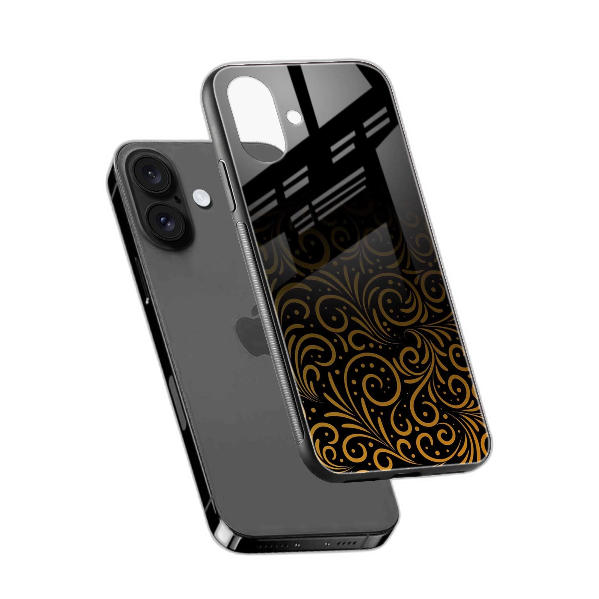 Golden Swirl iPhone 16 Plus Back Cover view 2