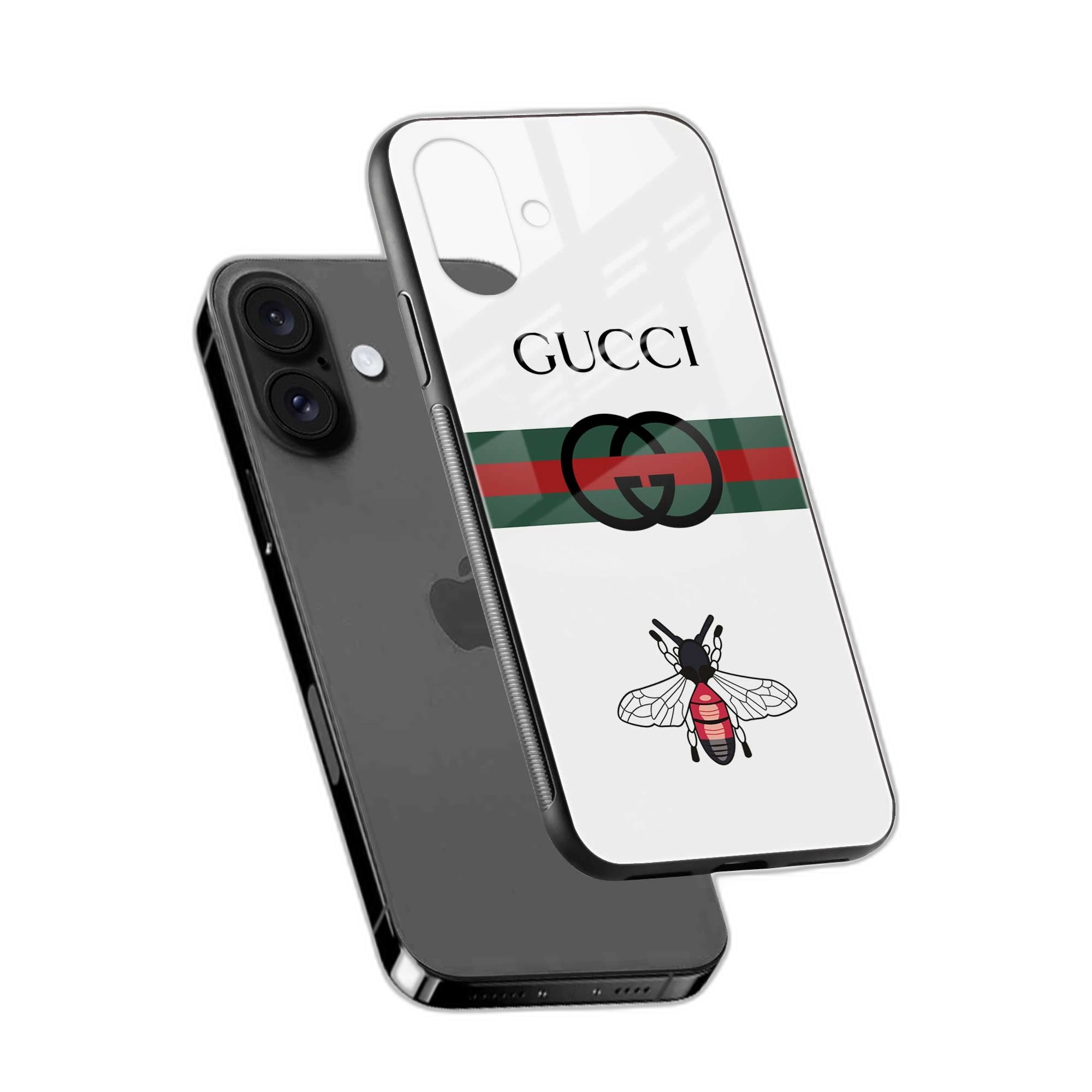 White Gucci iPhone 16 Plus Back Cover view 2