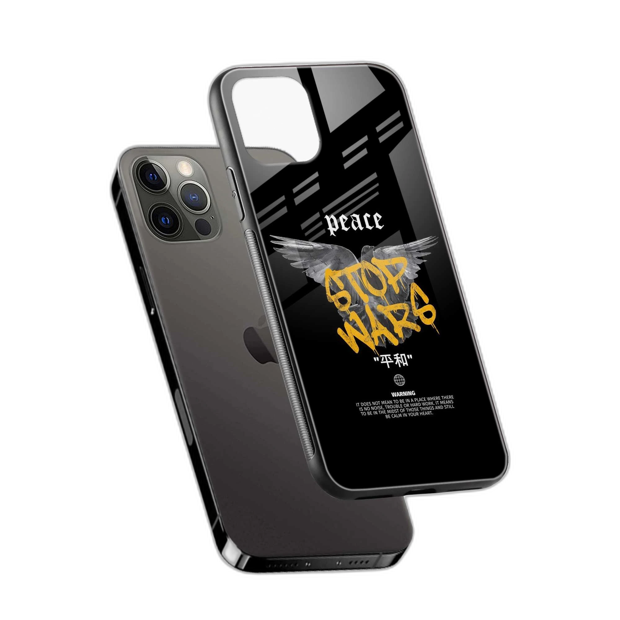 Peace Stop Wars iPhone 16 Pro Back Cover view 2
