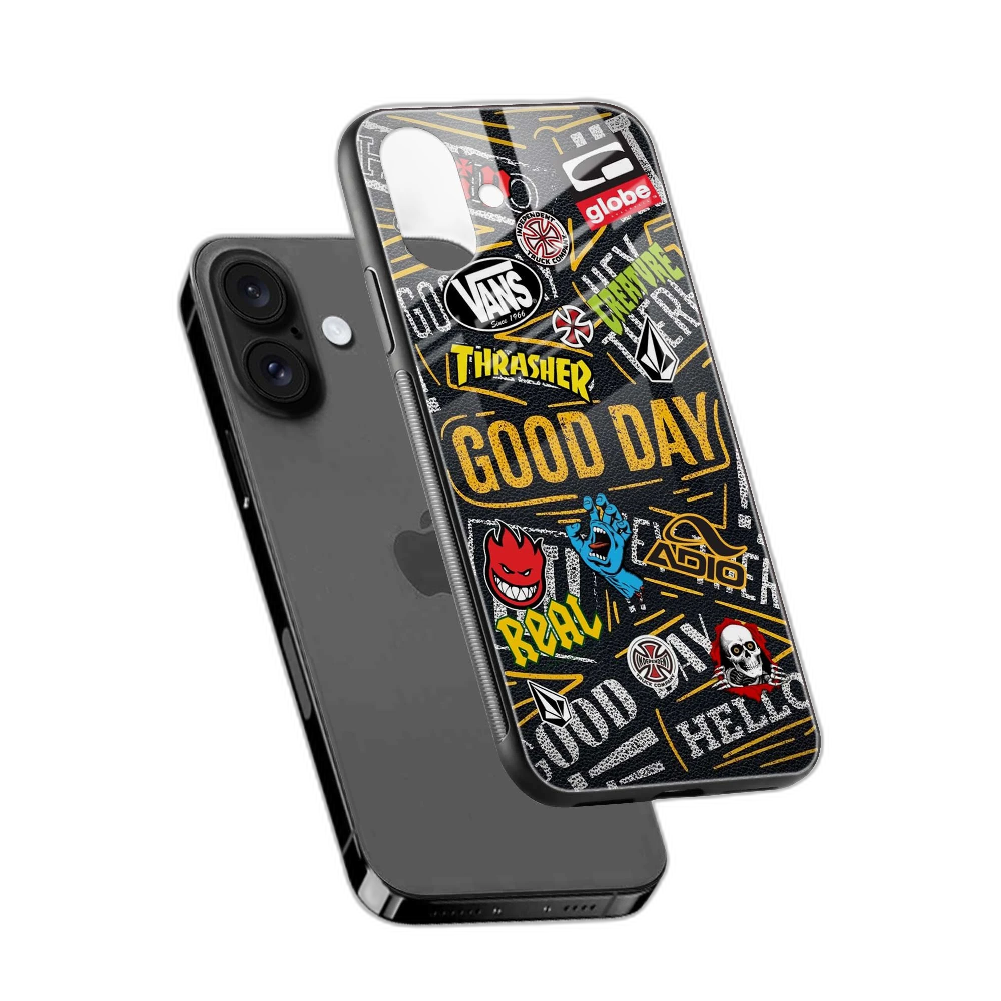 Brands Stikers iPhone 16 Case view 2