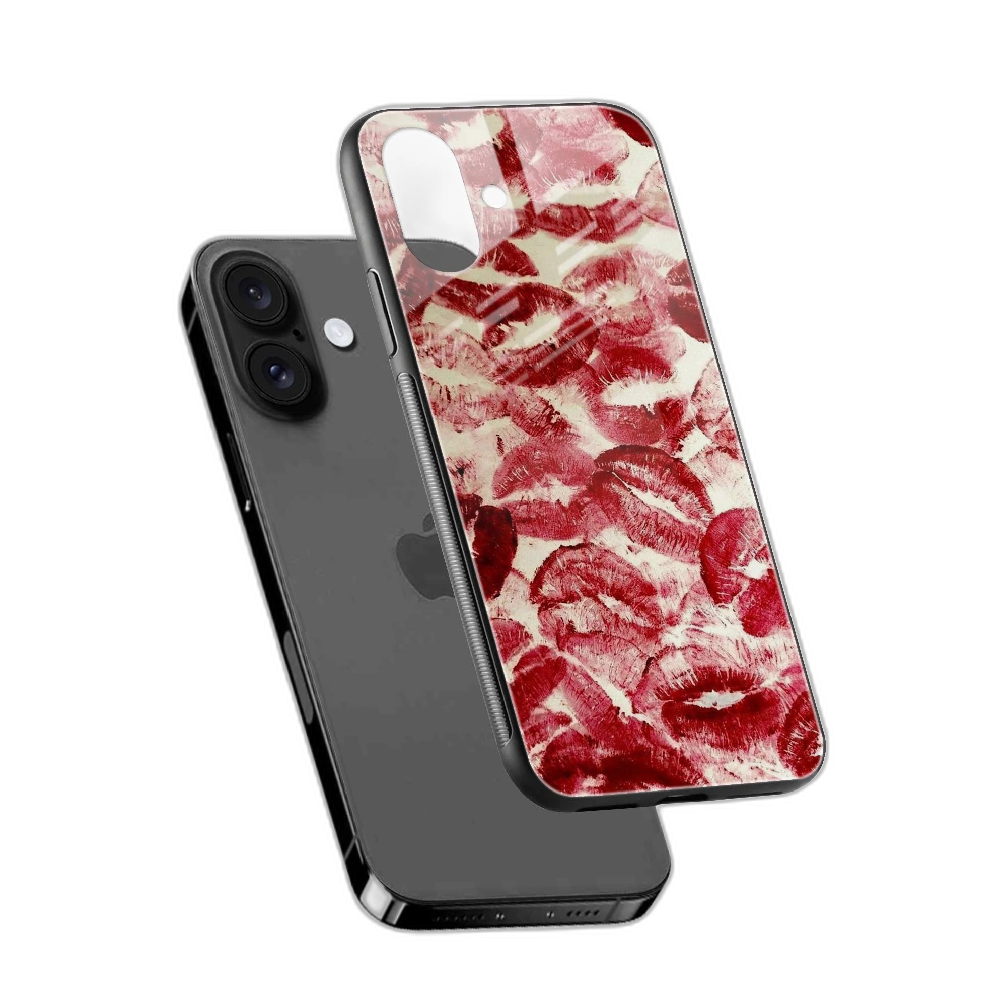 Lipstick Kiss Print iPhone 16 Case view 2