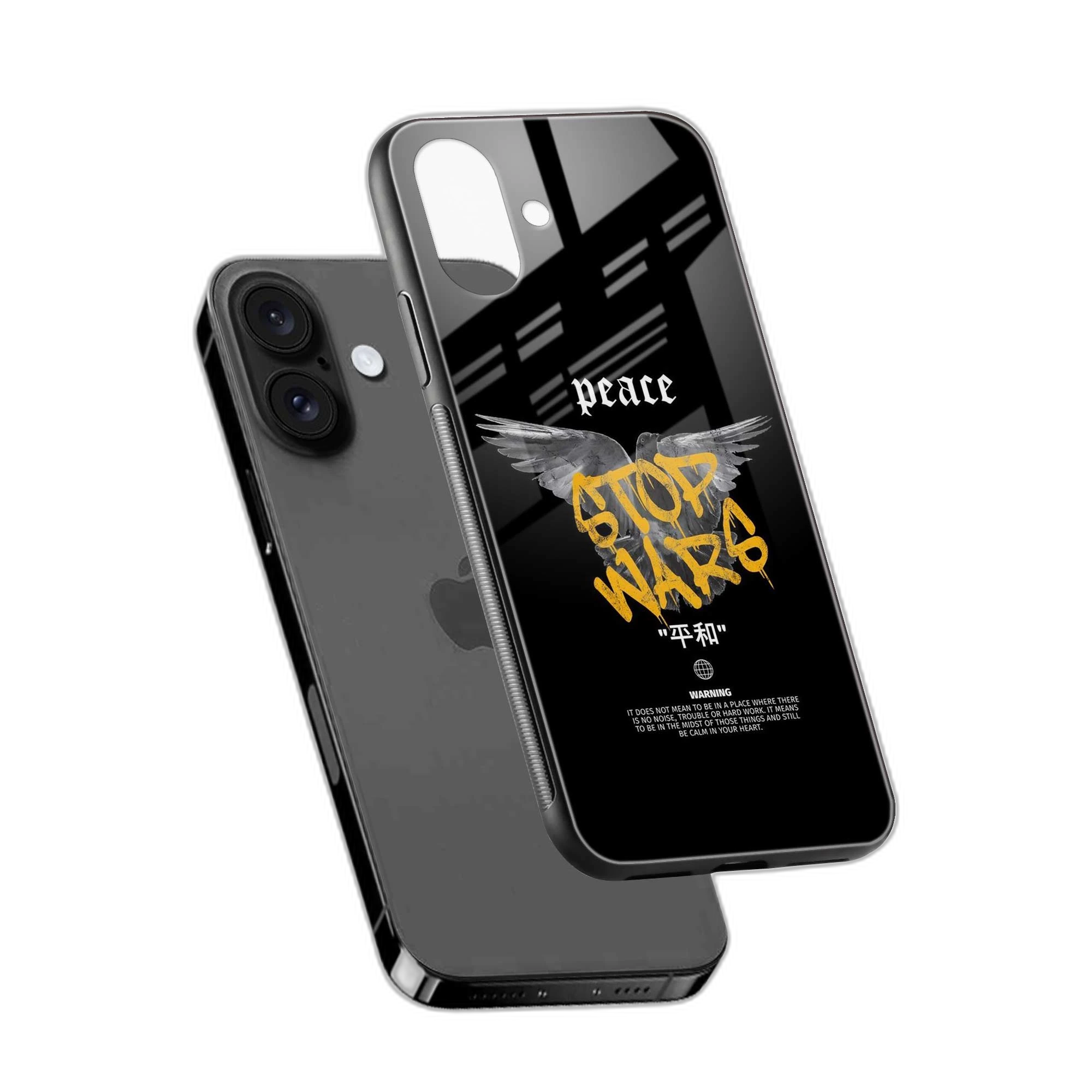 Peace Stop Wars iPhone 16 Case view 2