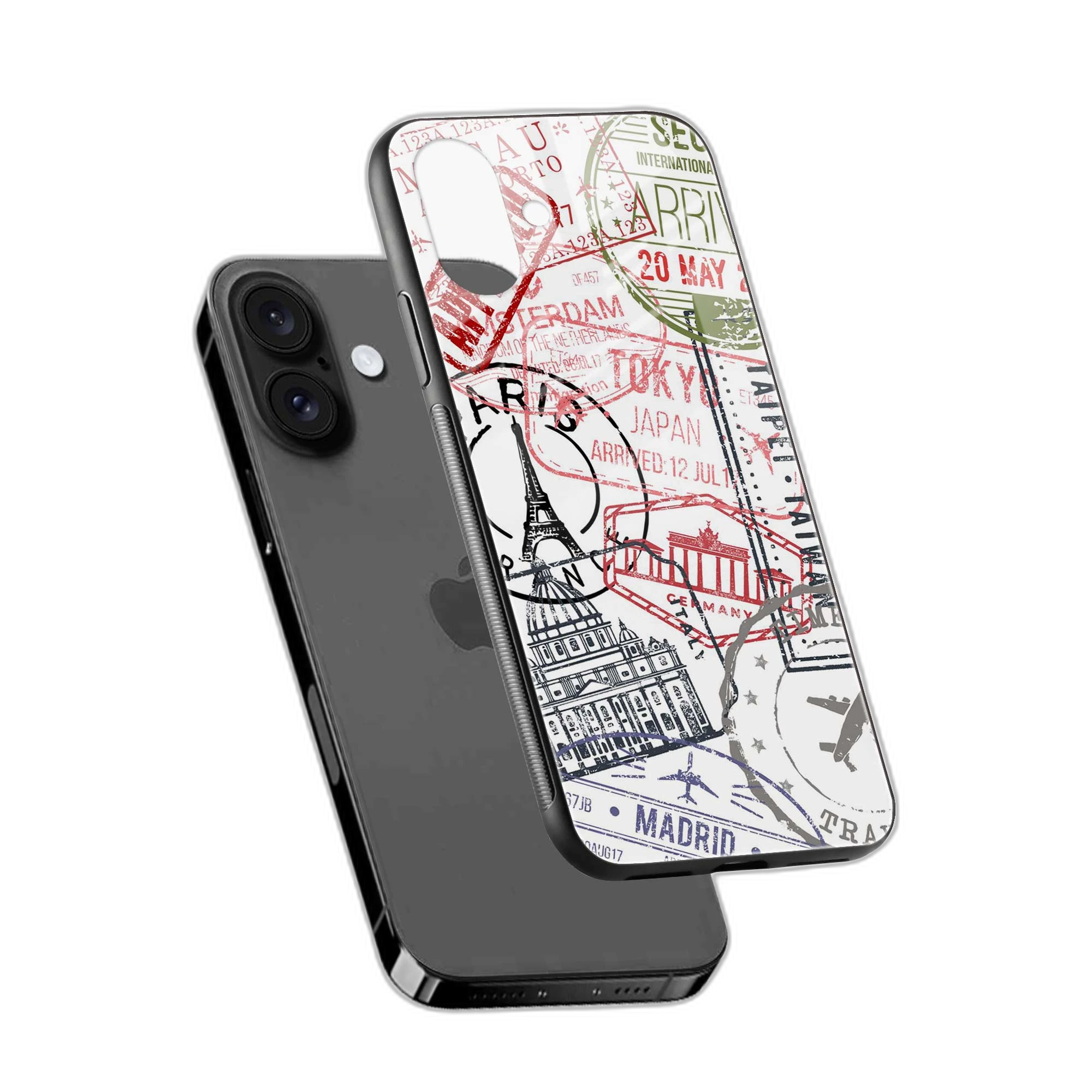 Stamp iPhone 16 Case view 2