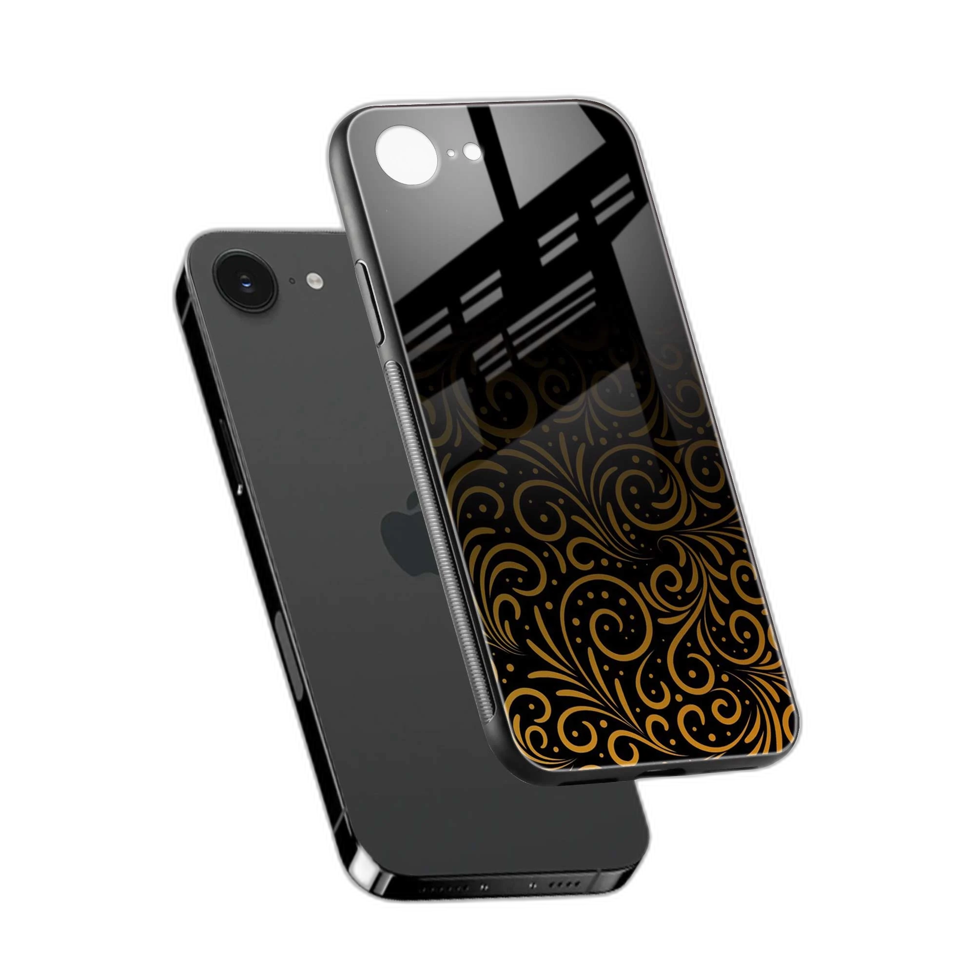 Golden Swirl iPhone 16e Back Cover view 2