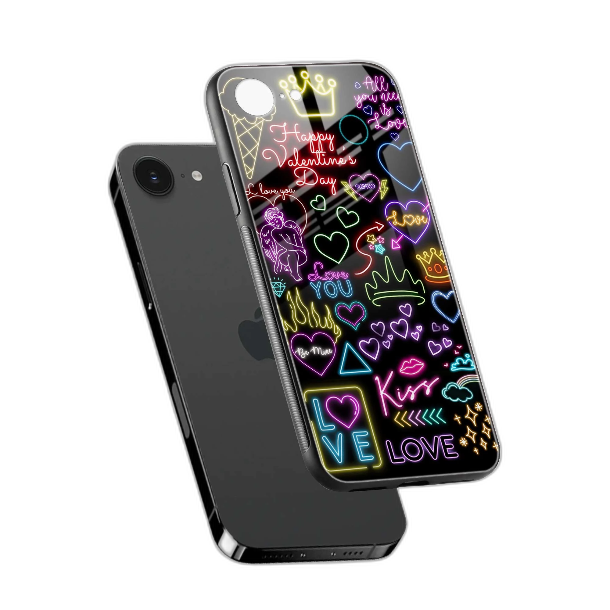 Neon Lights iPhone 16e Back Cover view 2