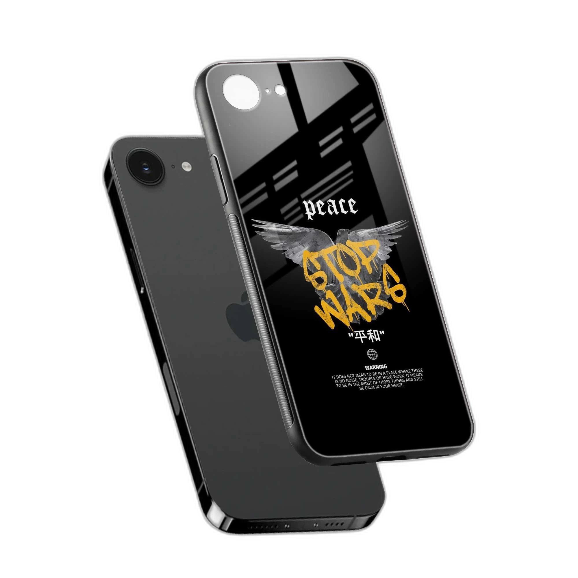 Peace Stop Wars iPhone 16e Back Cover view 2