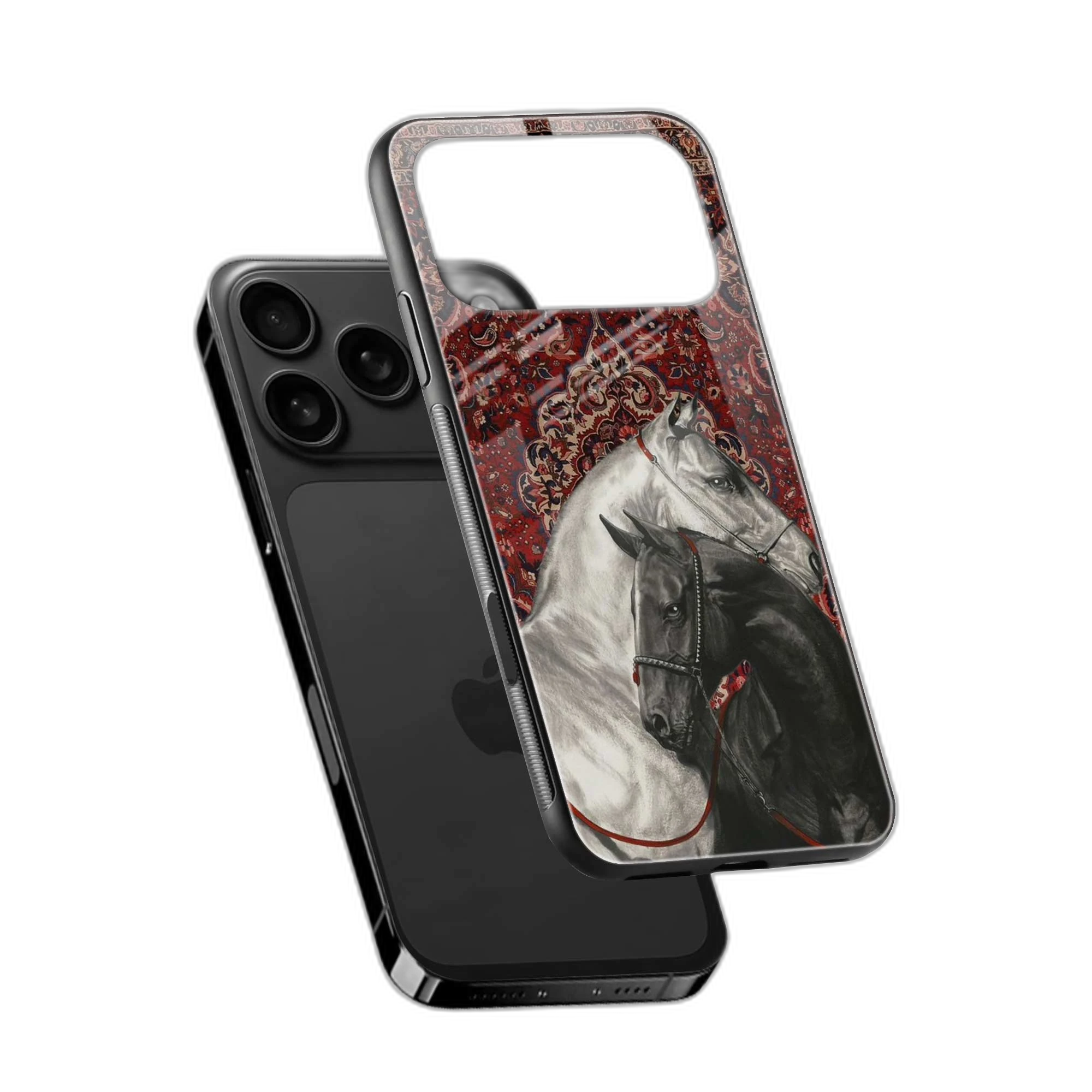 Black And White Horse iPhone 17 Pro Back Cover view 2