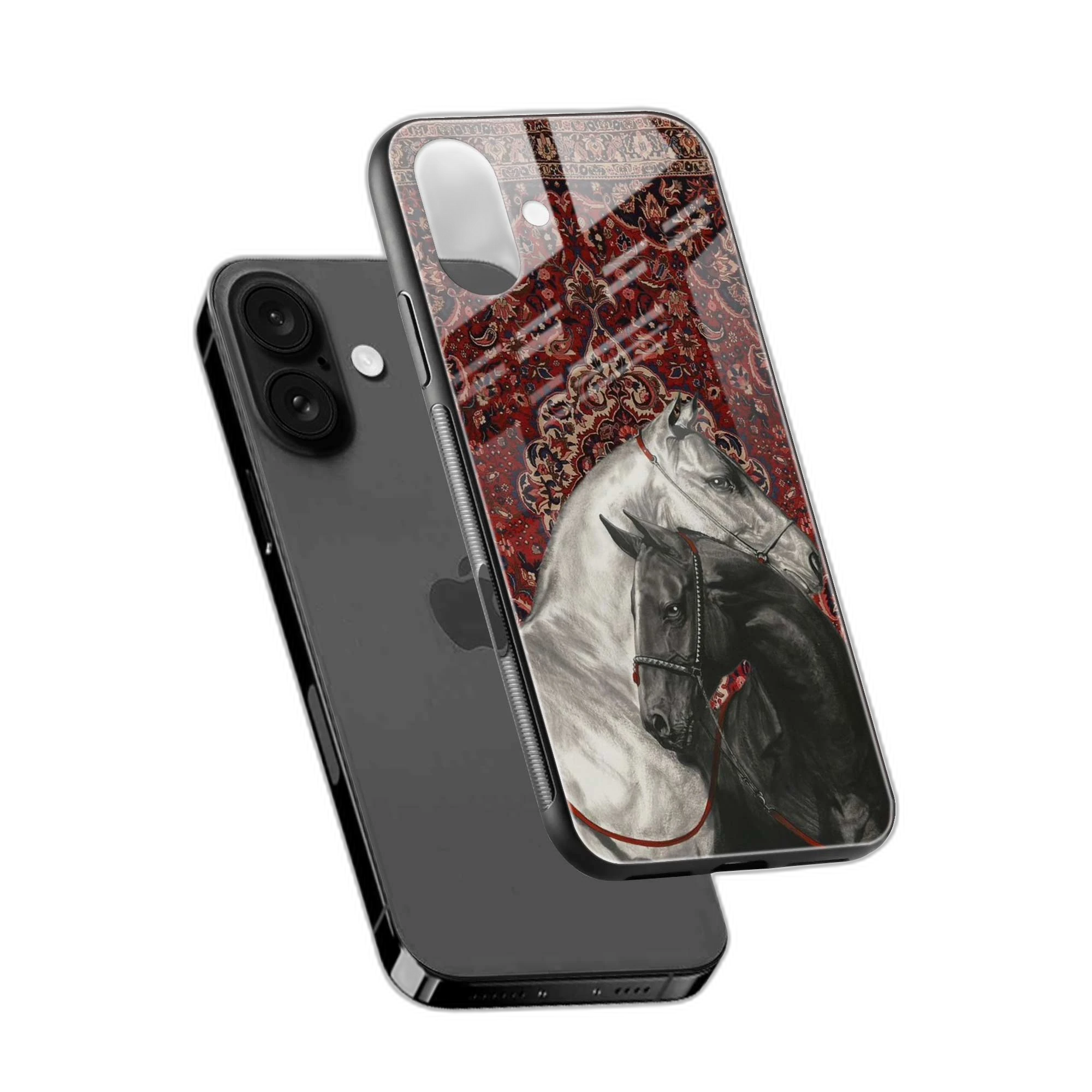 Black And White Horse iPhone 17 Back Cover view 2