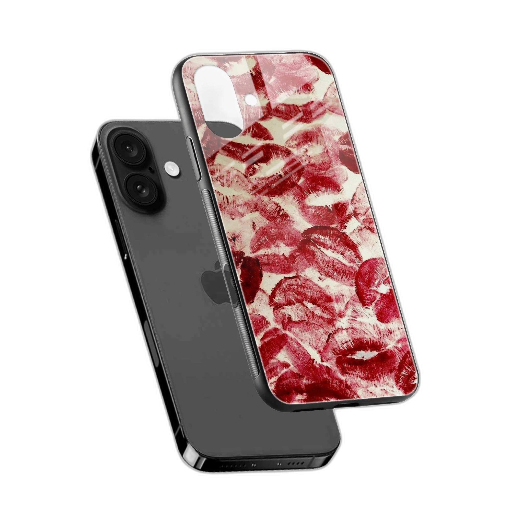 Lipstick Kiss Print iPhone 17 Back Cover view 2