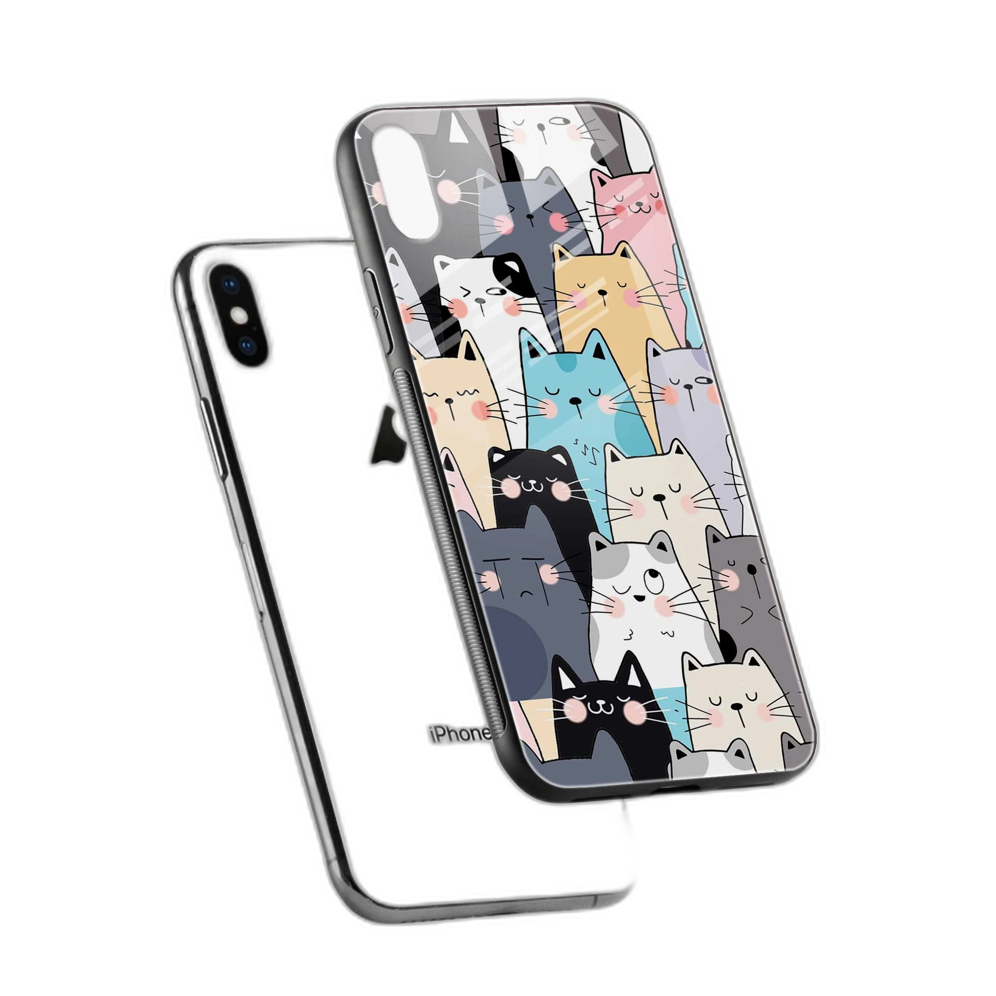 Cute Cat iPhone X Back Cover view 2